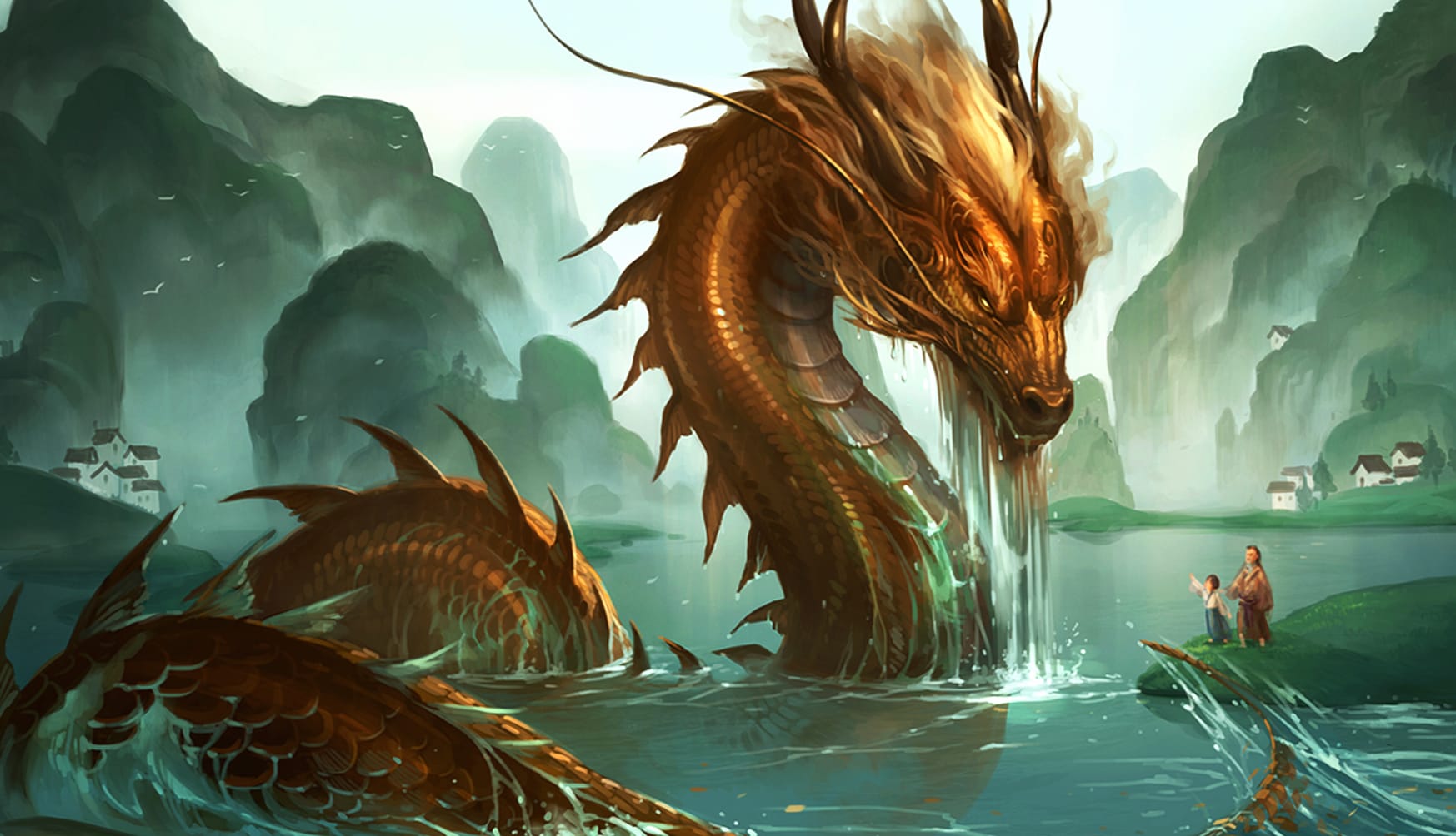 Majestic Sea Monster A Stunning Fantasy at 2560 x 1440 HD size wallpapers HD quality