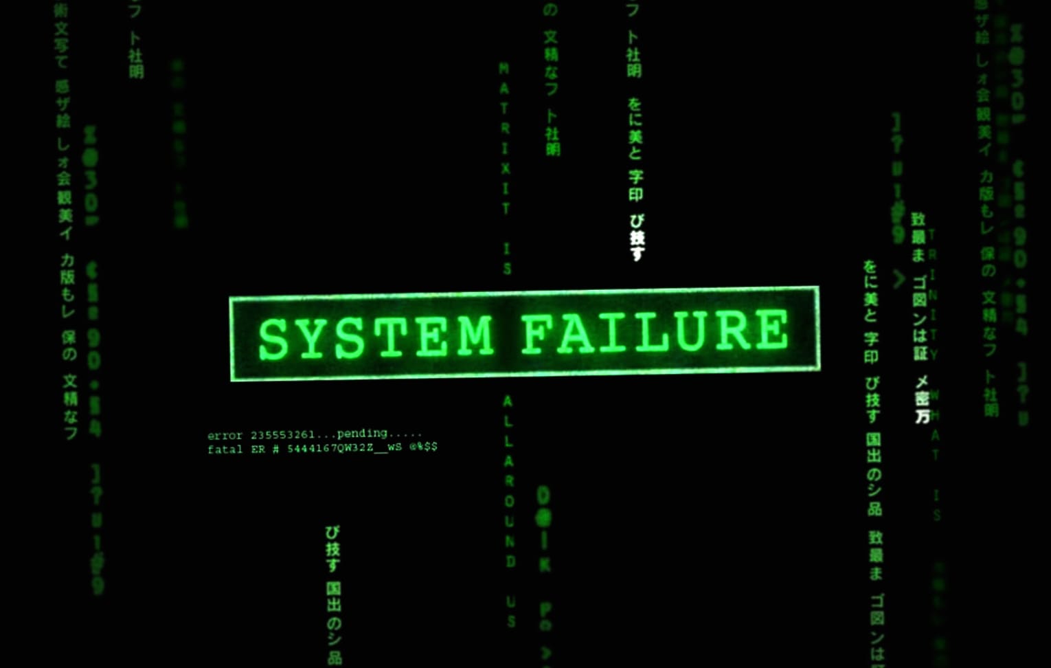 Matrix System Failure at 1600 x 1200 size wallpapers HD quality