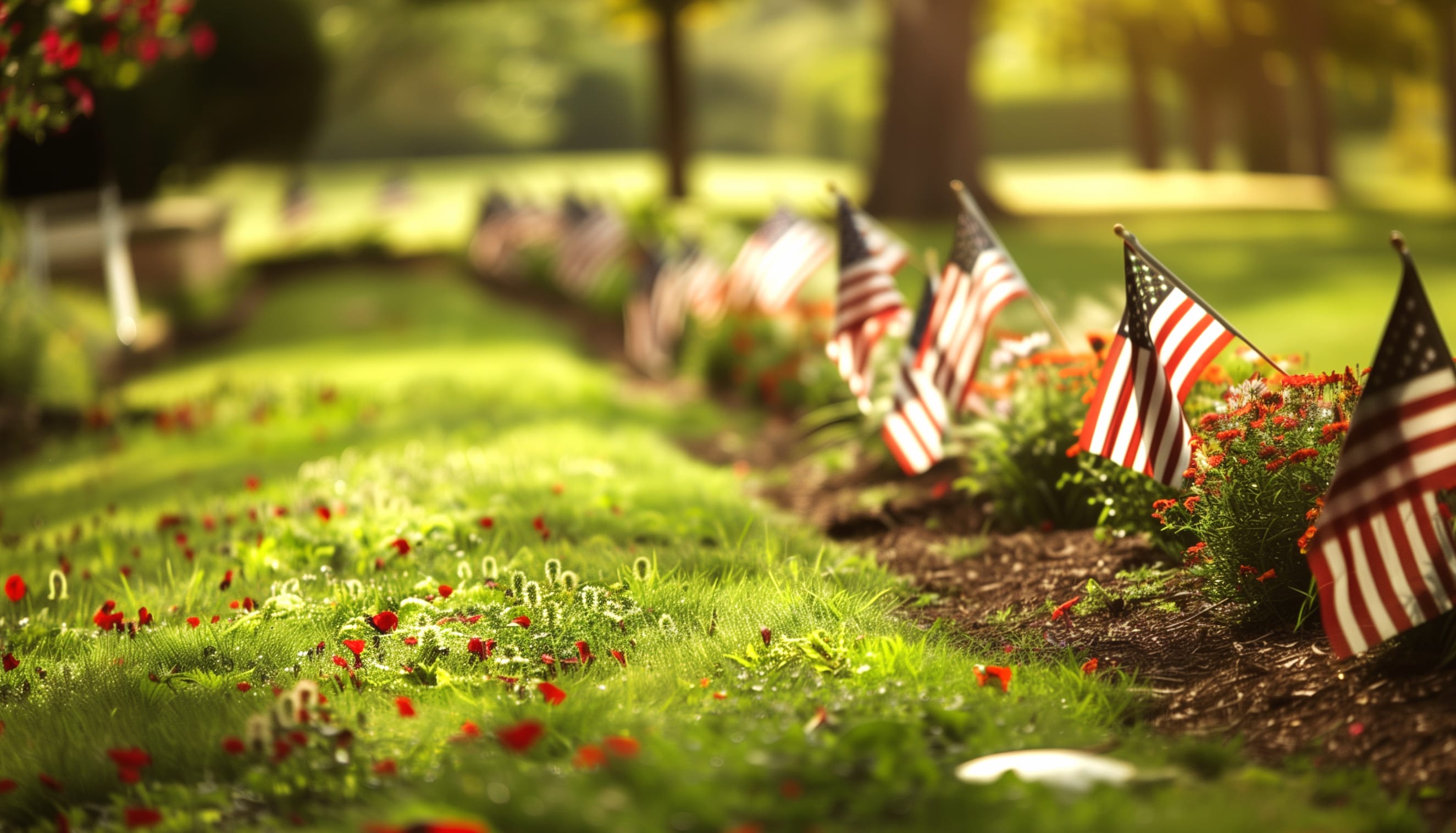 Memorial Day Tribute American Flags wallpapers HD quality