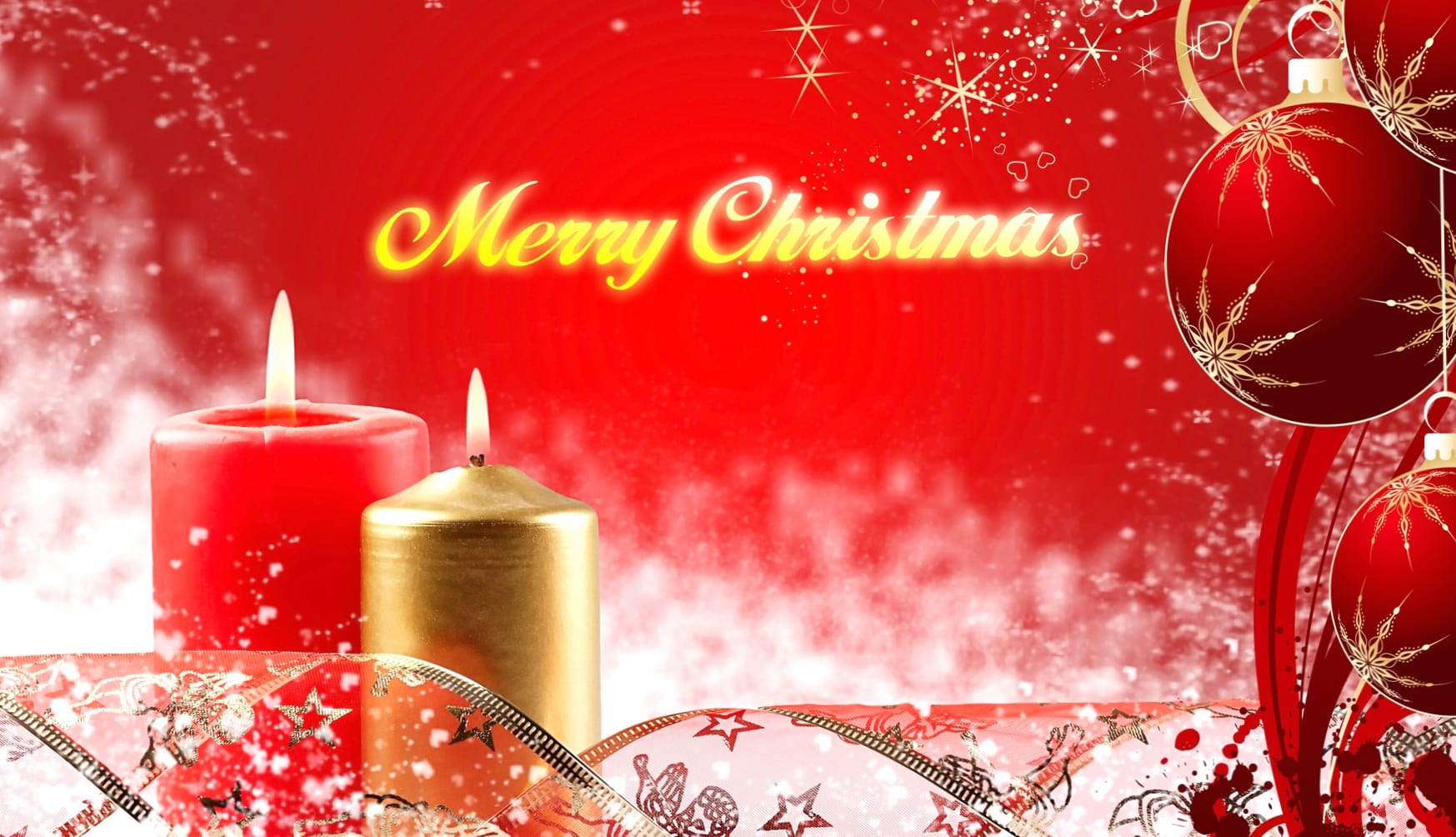 Merry Christmas Candle Christmas Ornaments Holiday Christmas wallpapers HD quality