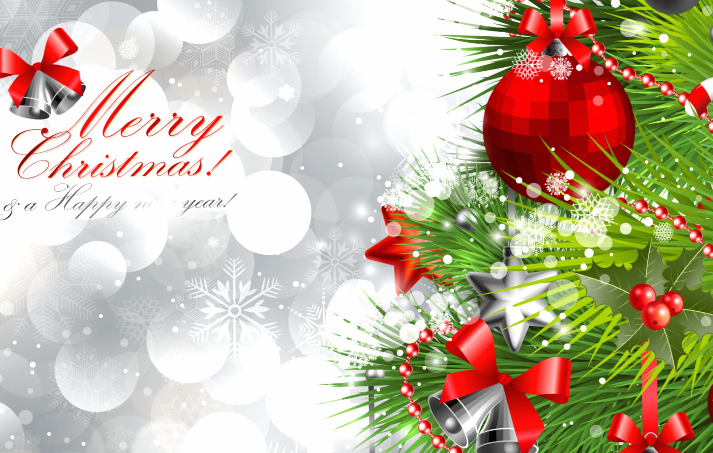 Merry Christmas Celebrate with Ornaments and Holiday Cheer! wallpapers HD quality