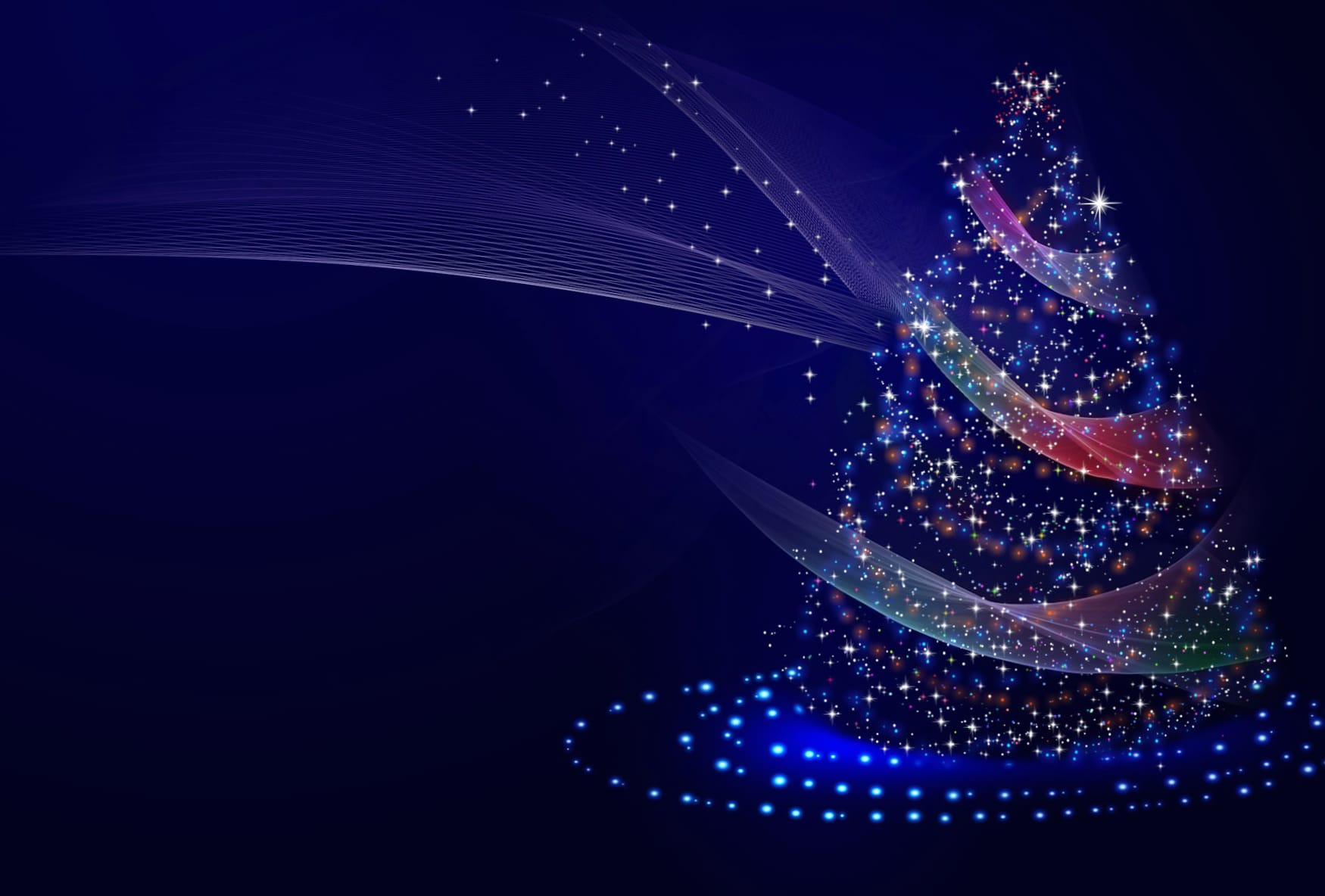 Minimalist Blue Christmas Tree wallpapers HD quality