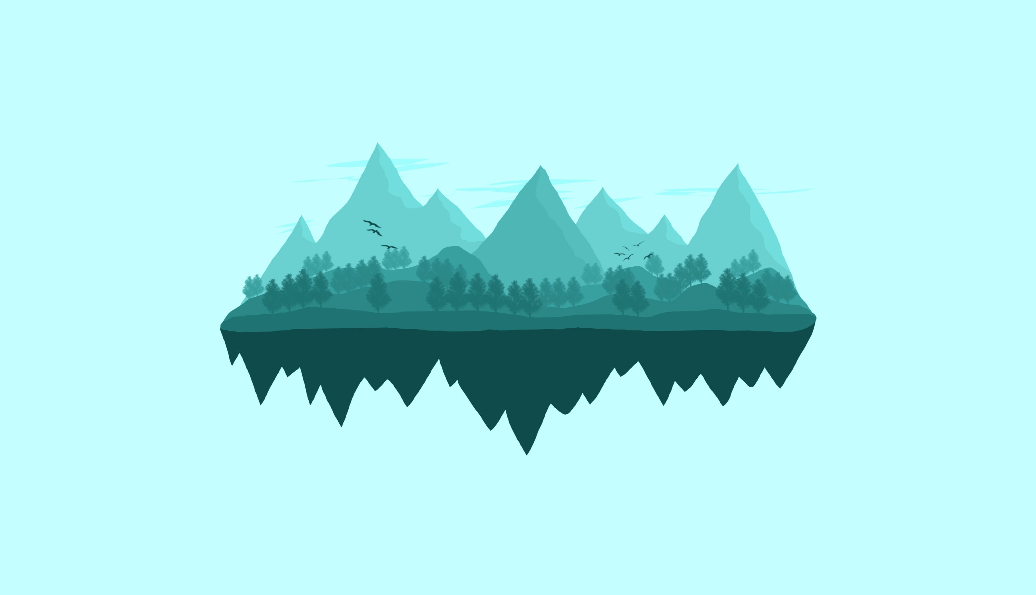 Minimalist Mountain Vector - wallpapers HD quality