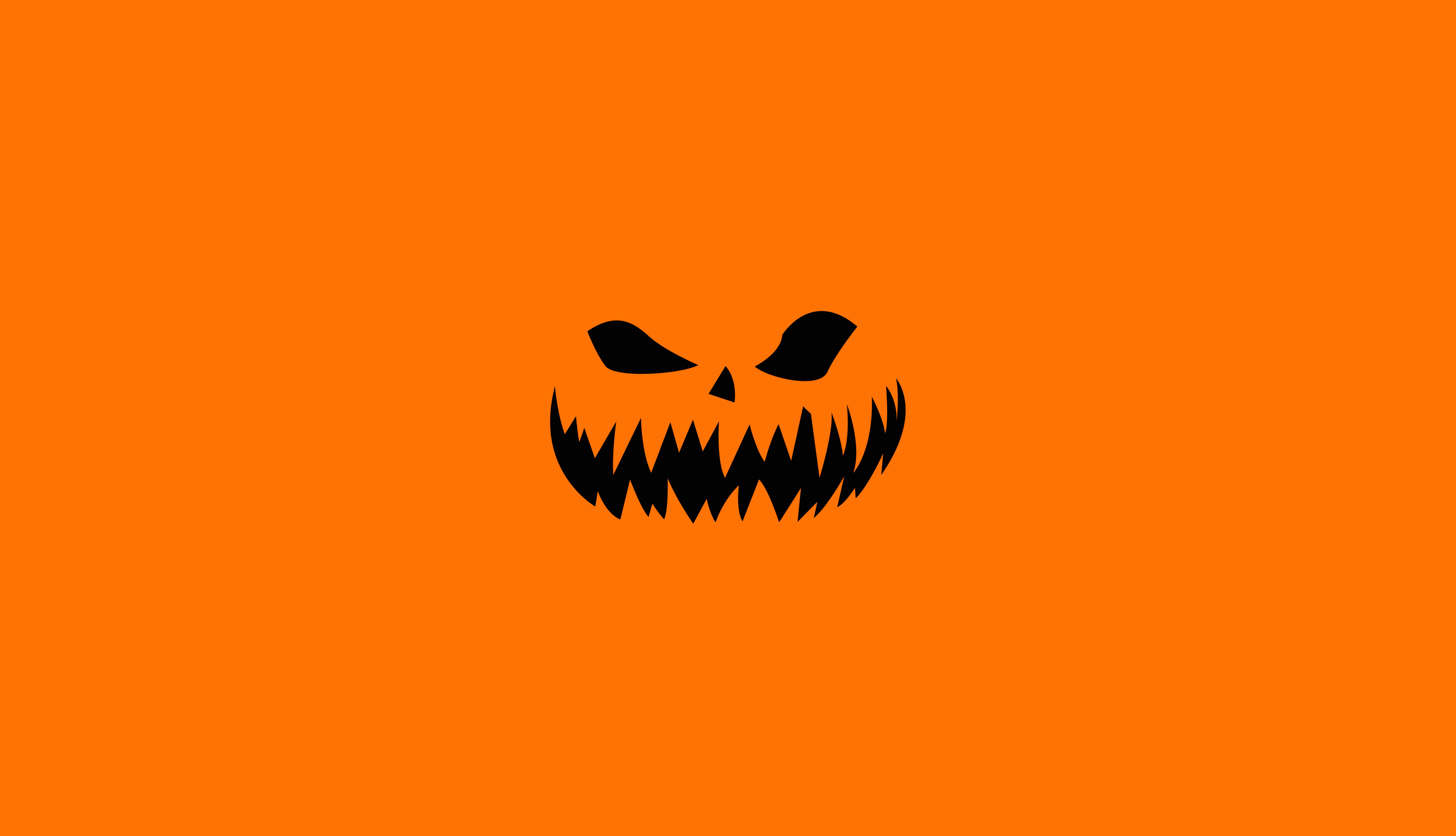 Minimalist Orange (Color) Holiday Halloween 8k Ultra wallpapers HD quality