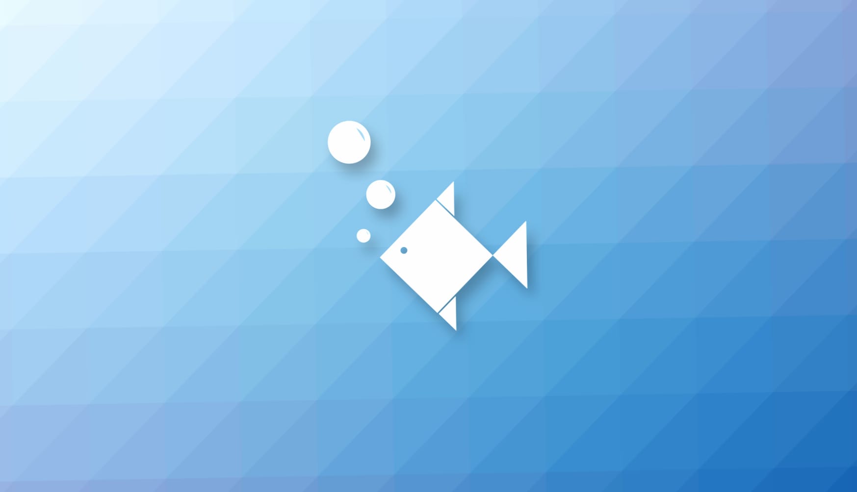 Minimalist Polygon Blue Fish Animal Artistic wallpapers HD quality