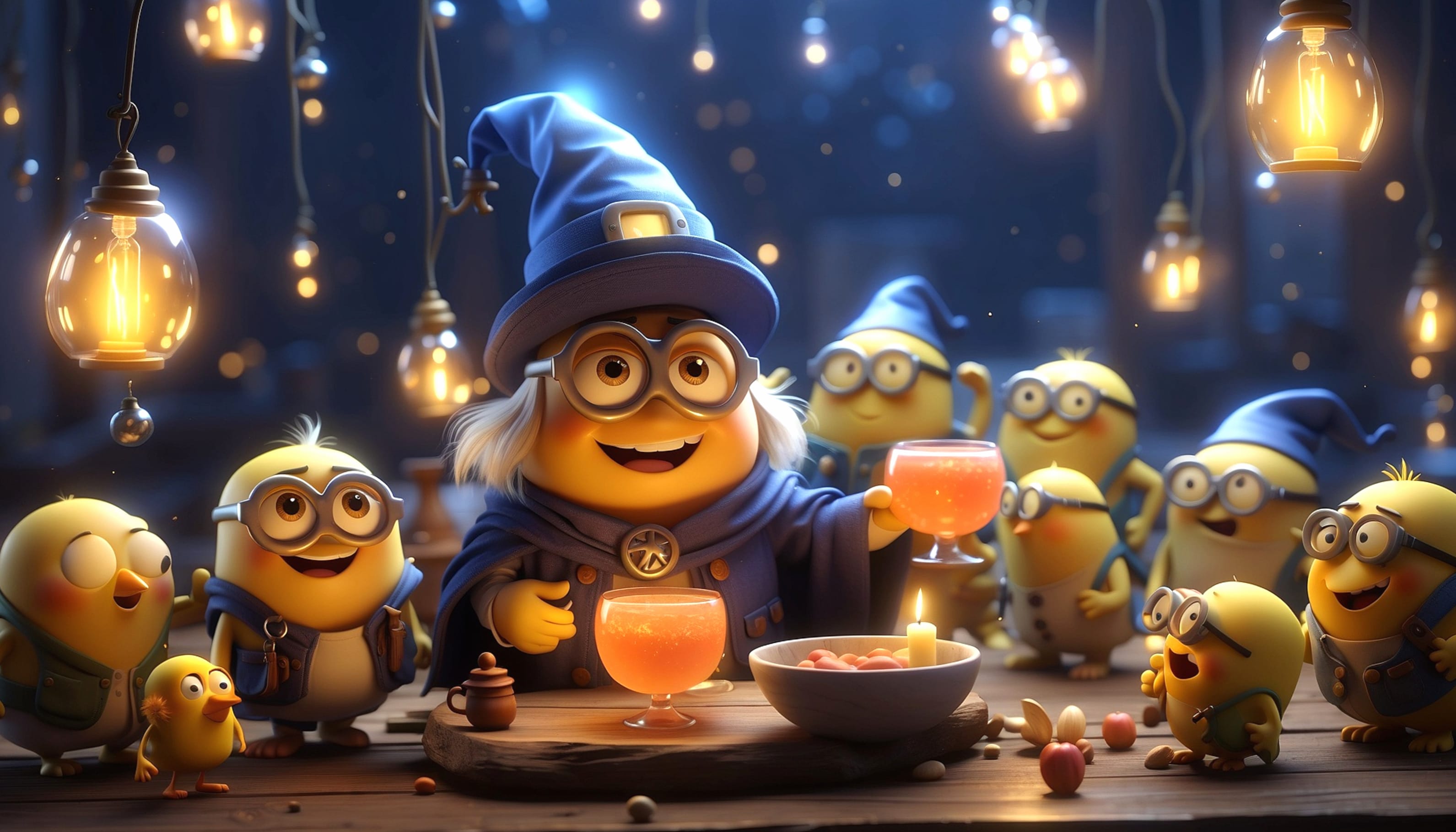 minion at party wallpapers HD quality