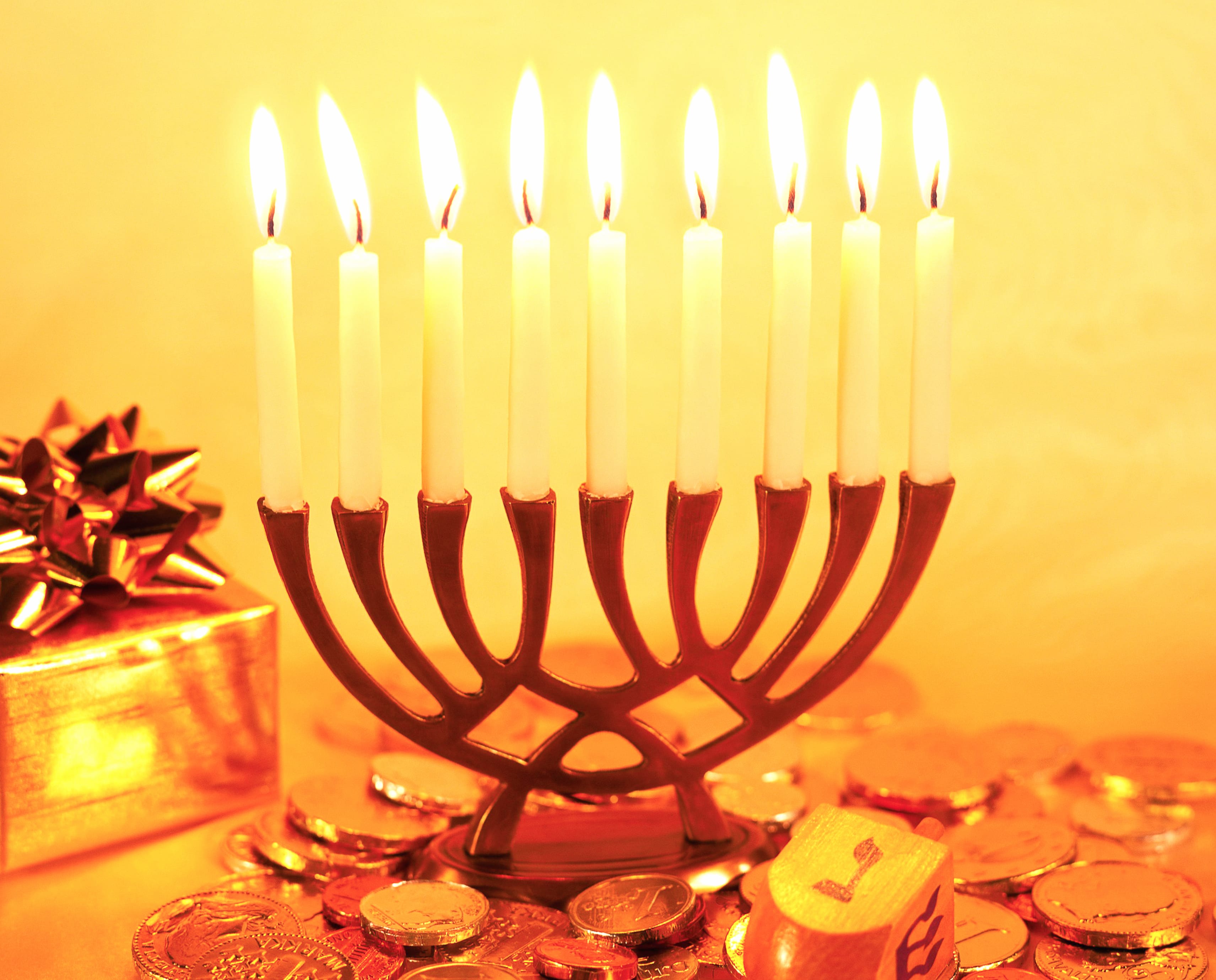 Money Coin Gift Candle Holiday Hanukkah wallpapers HD quality