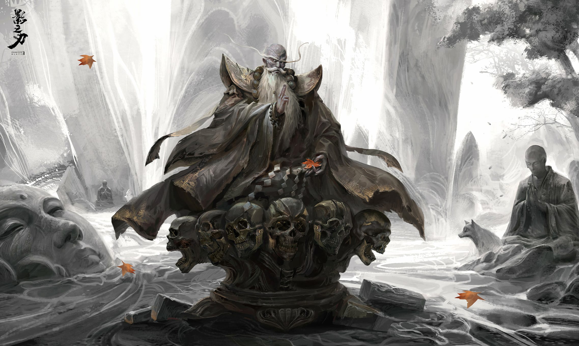 Monk Fantasy Men Shaman at 320 x 480 iPhone size wallpapers HD quality