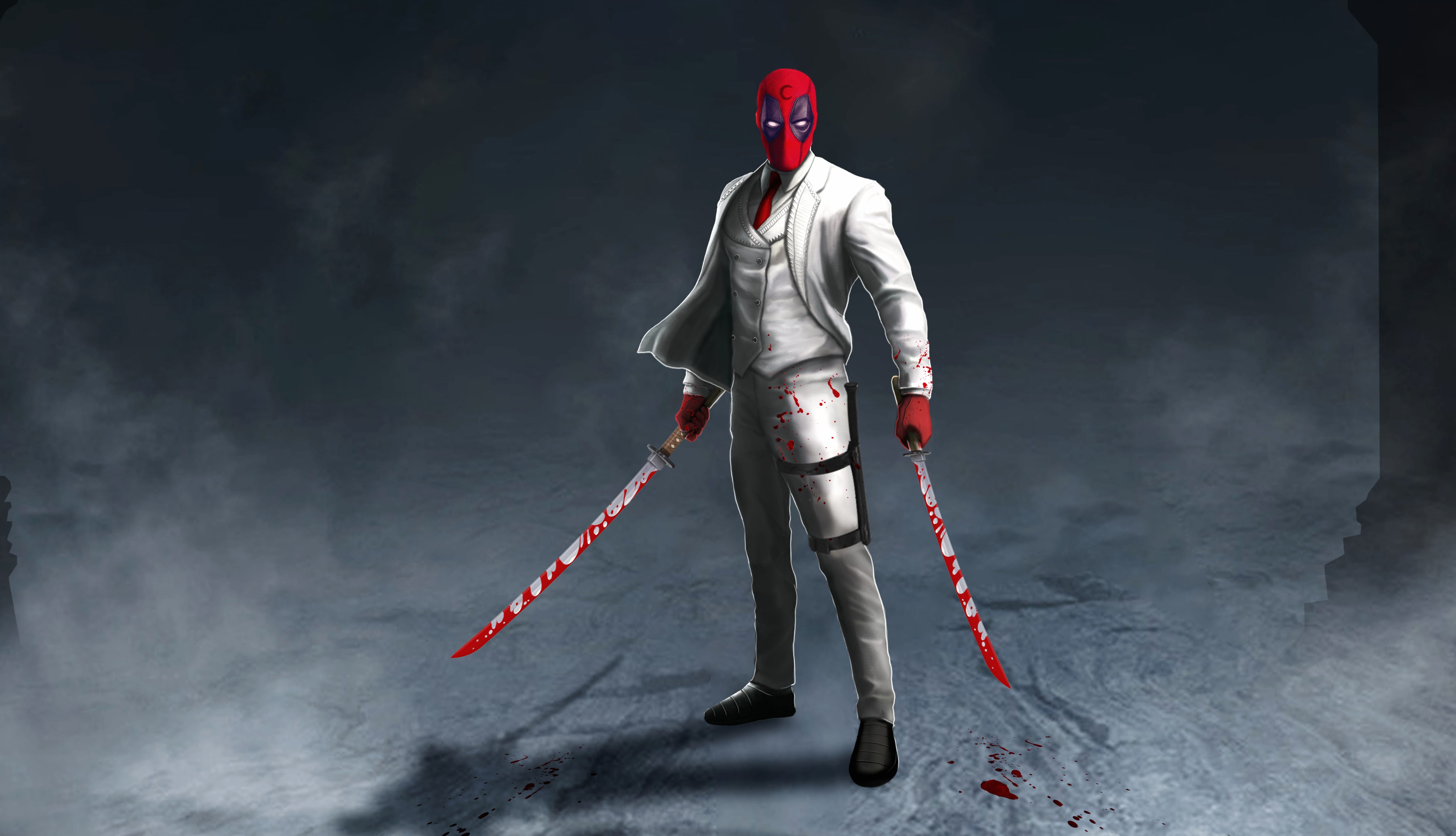 Moon Knight X Deadpool at 1600 x 1200 size wallpapers HD quality