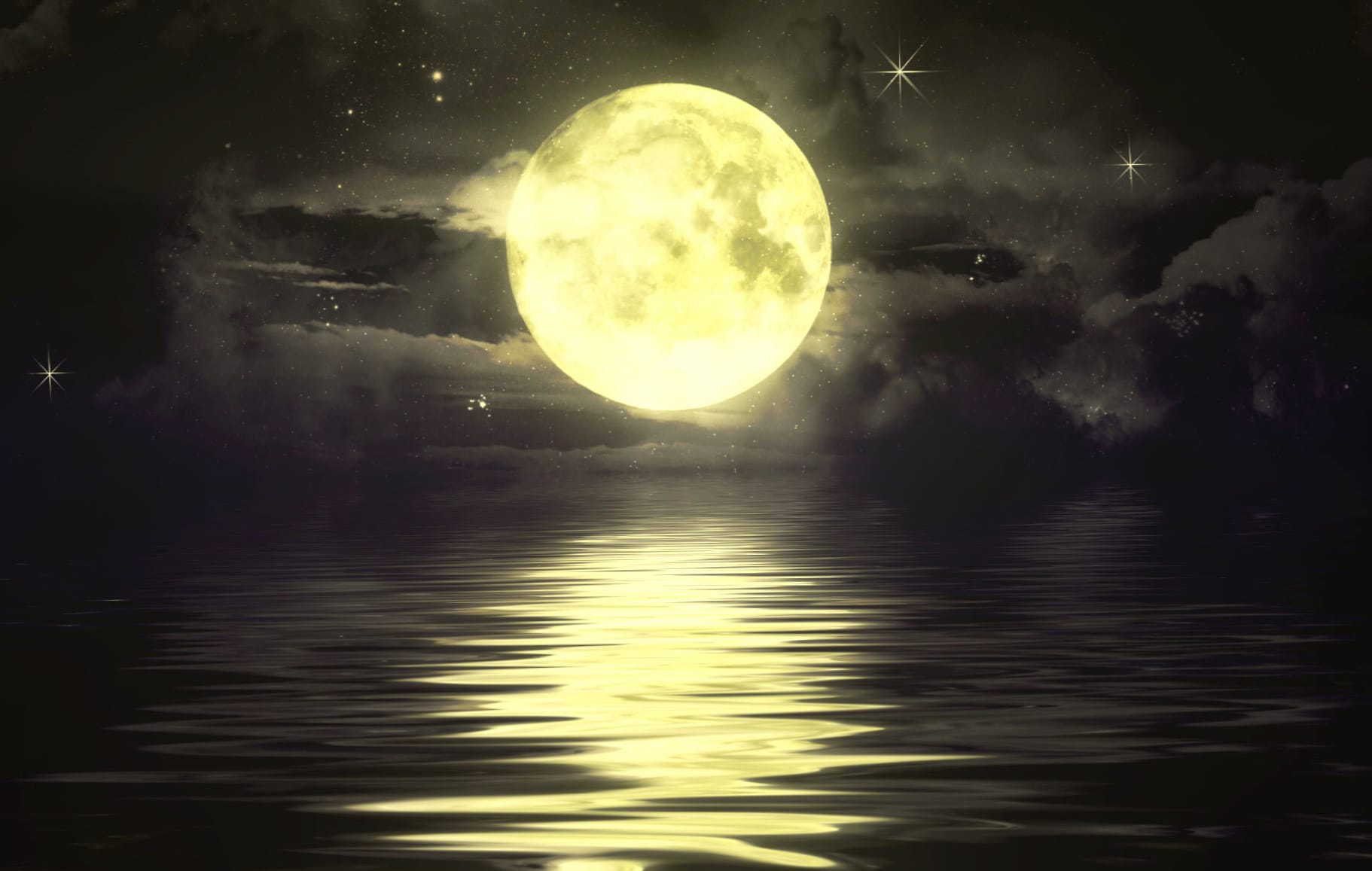 Moonlit Tranquility - HD Artistic Wallpaper wallpapers HD quality