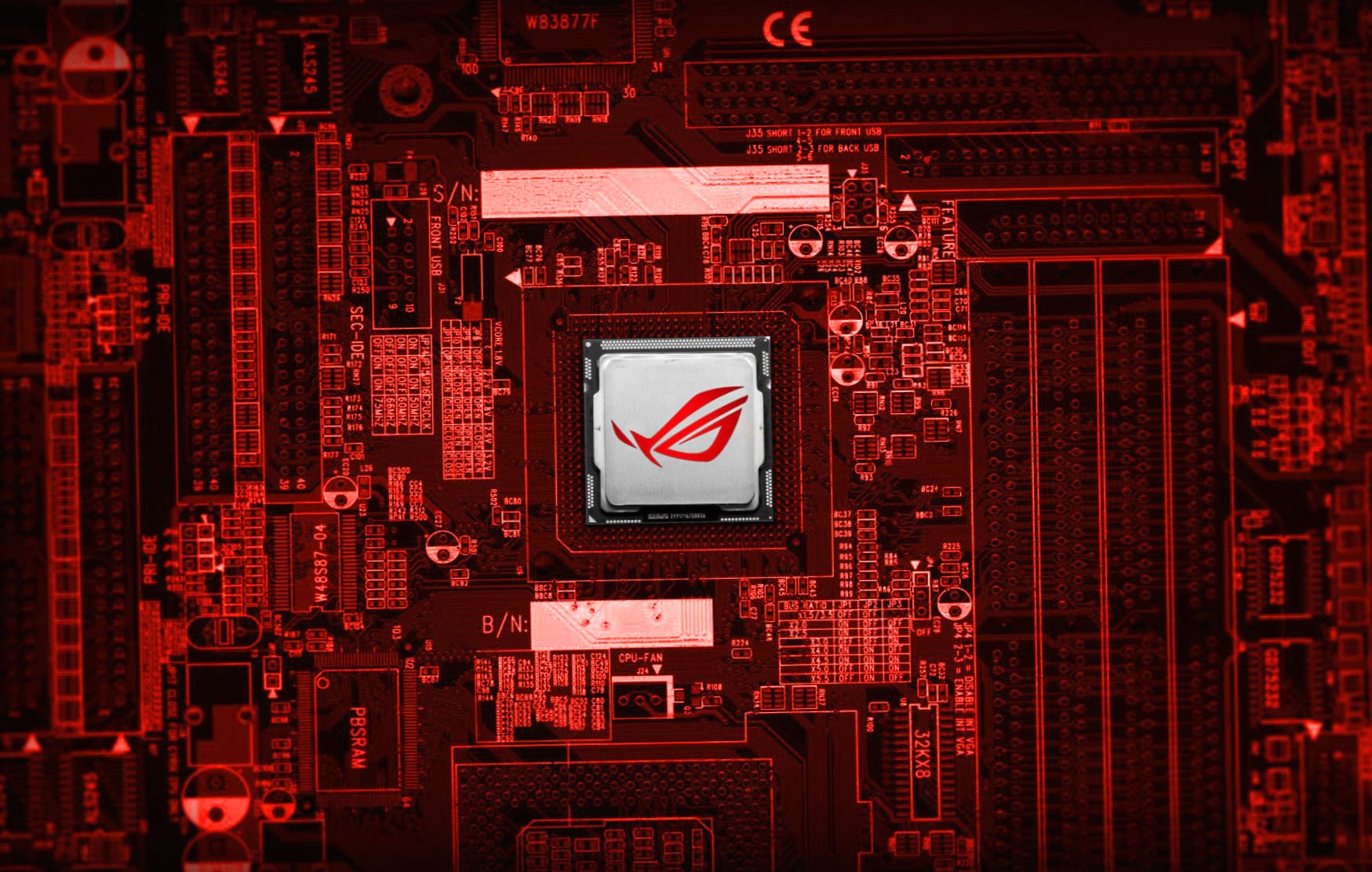 Motherboard Red Computer Technology Asus ROG wallpapers HD quality