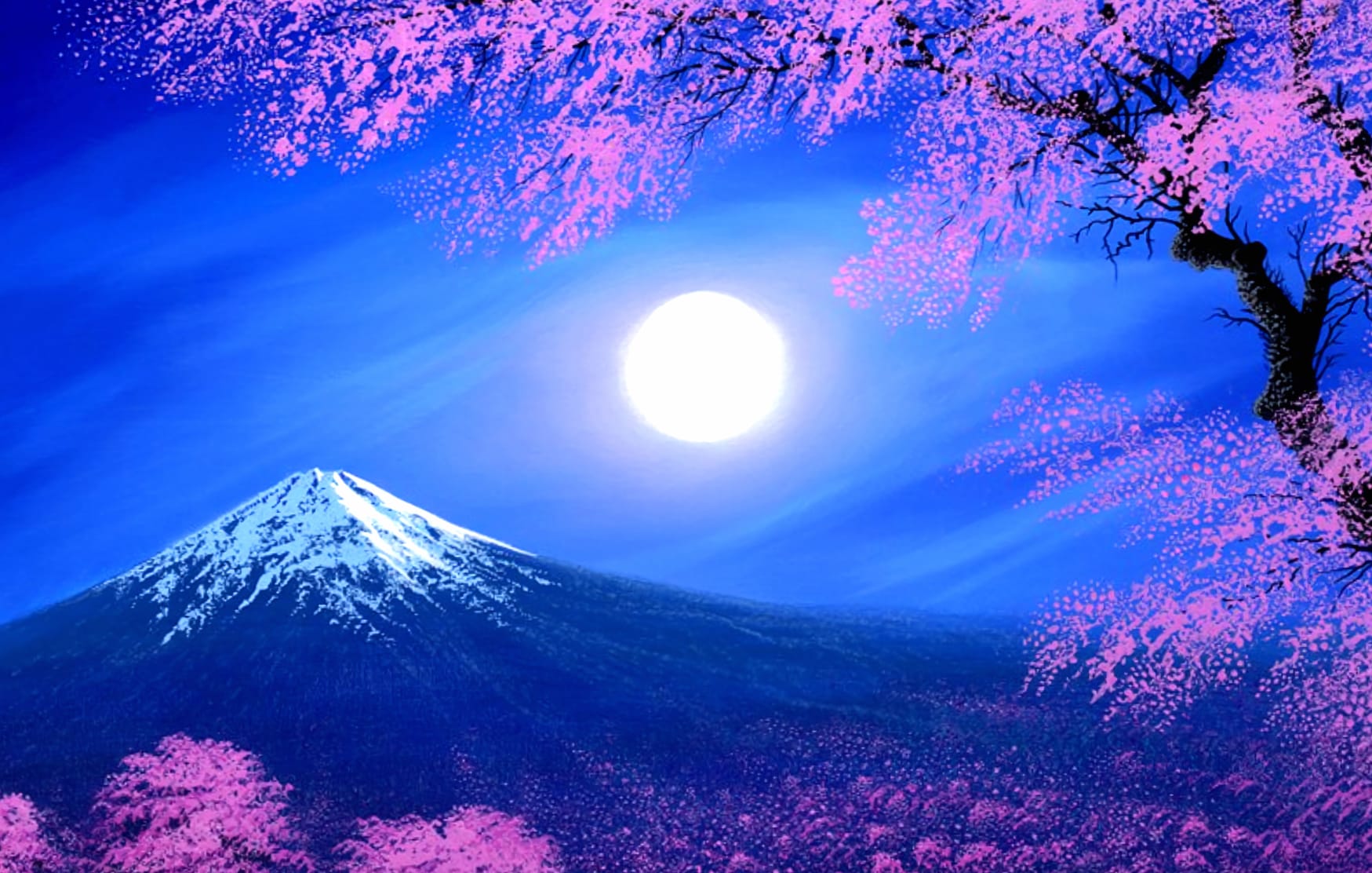 Mount Fuji Spring Fantasy wallpapers HD quality