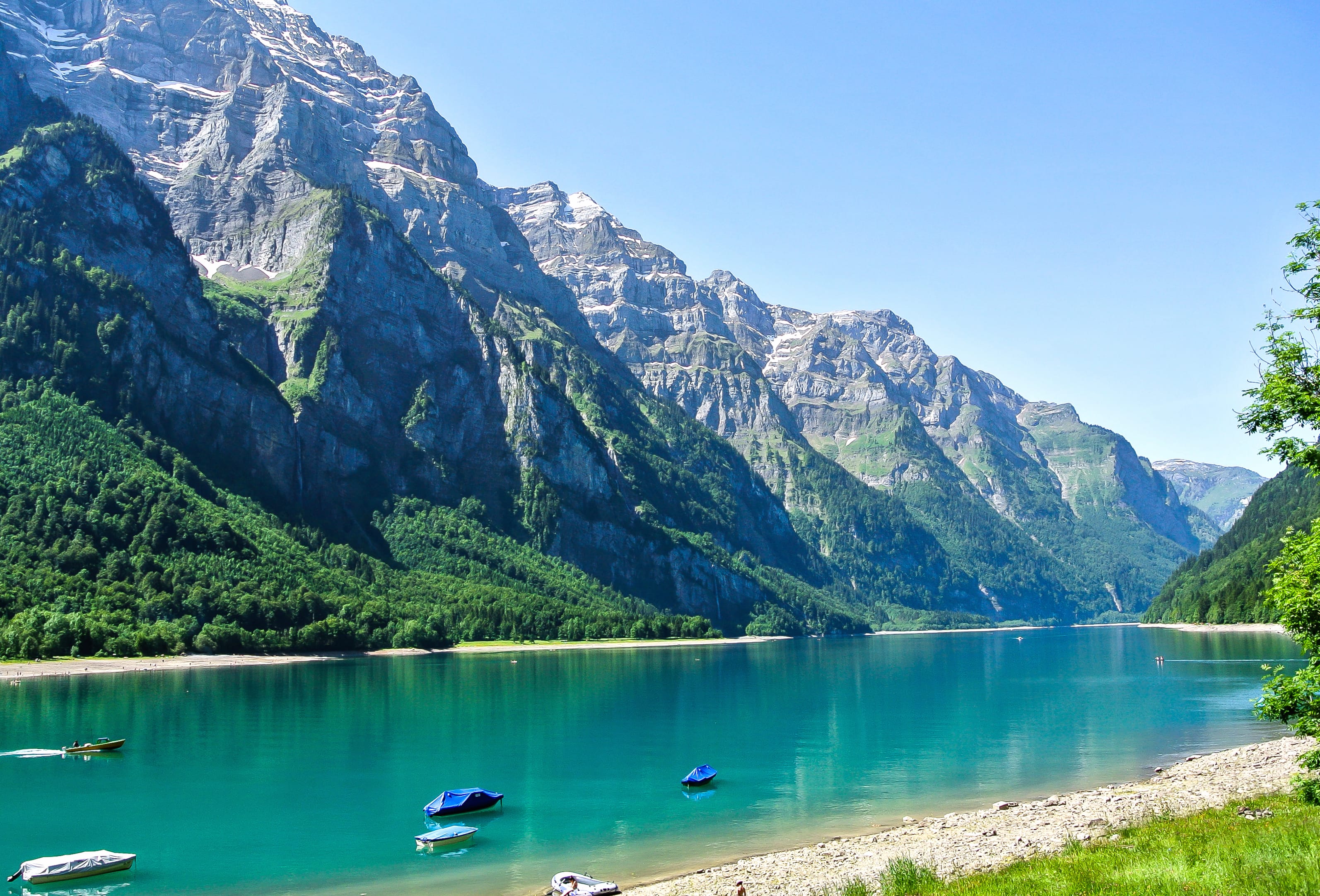 Mountain Switzerland Klöntalersee Photography Lake wallpapers HD quality