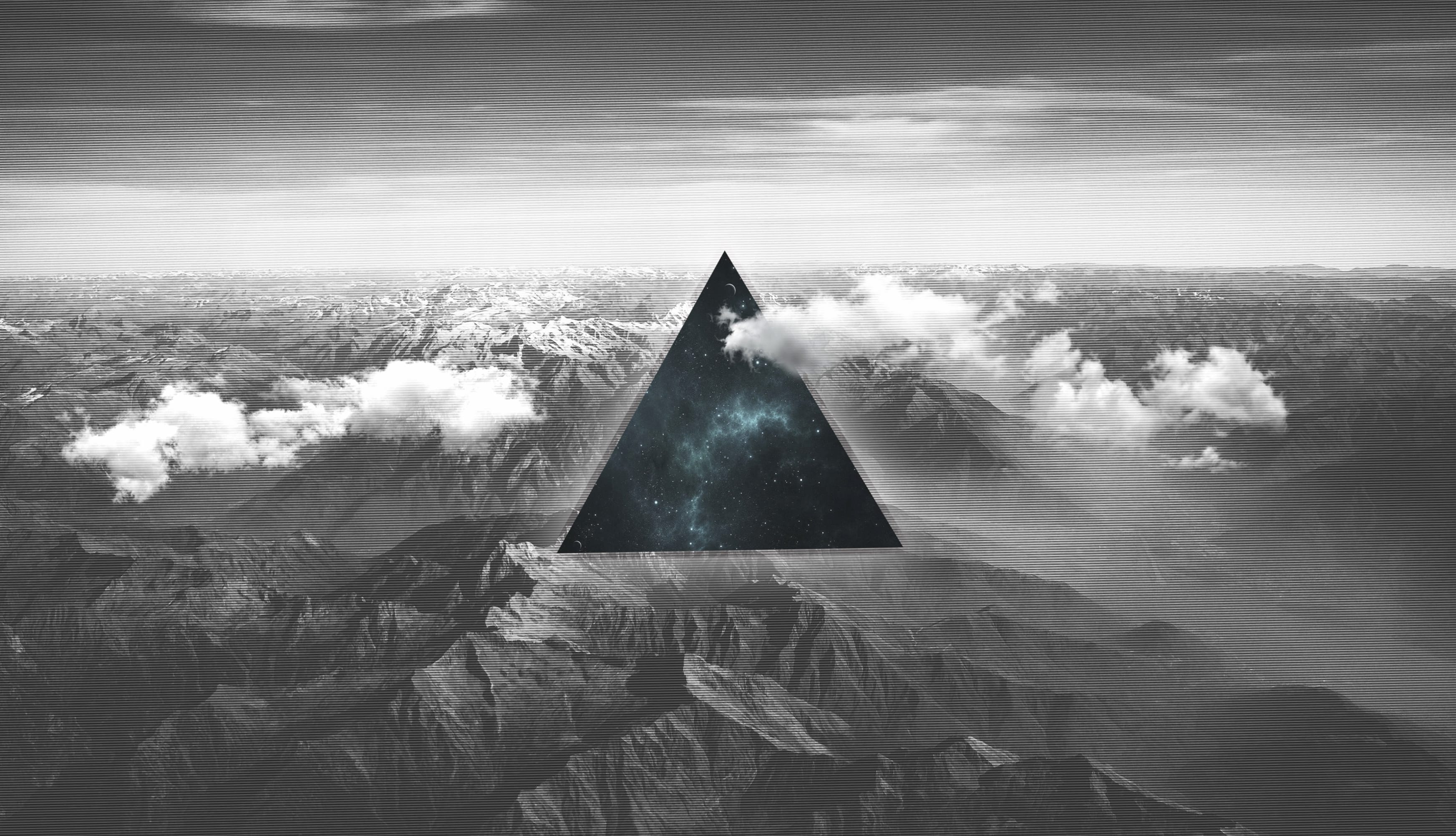 Mountain Triangle Polyscape HD Glitch Wallpaper wallpapers HD quality