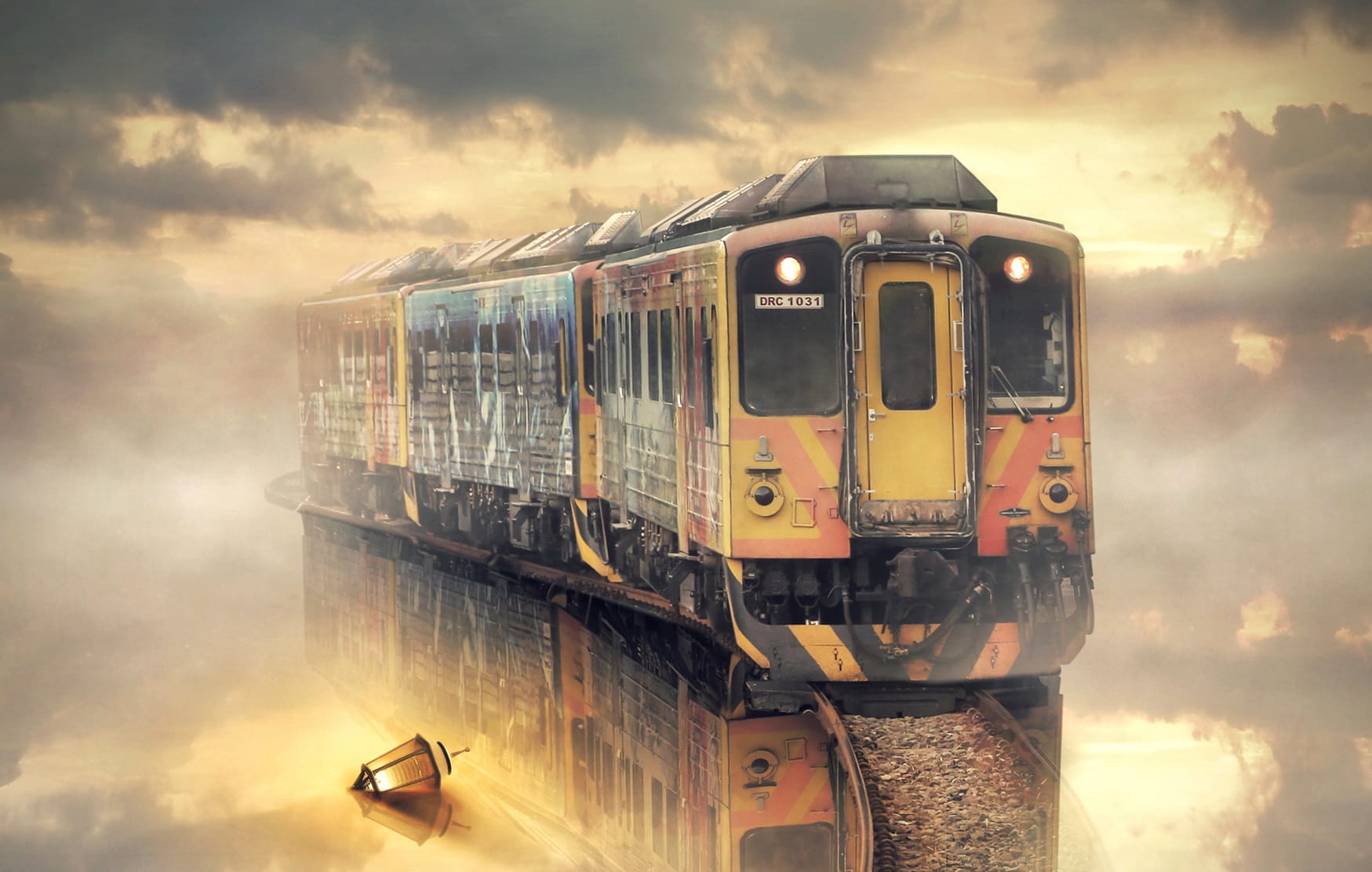 Mystic Cloud Train Reflection at 1024 x 1024 iPad size wallpapers HD quality