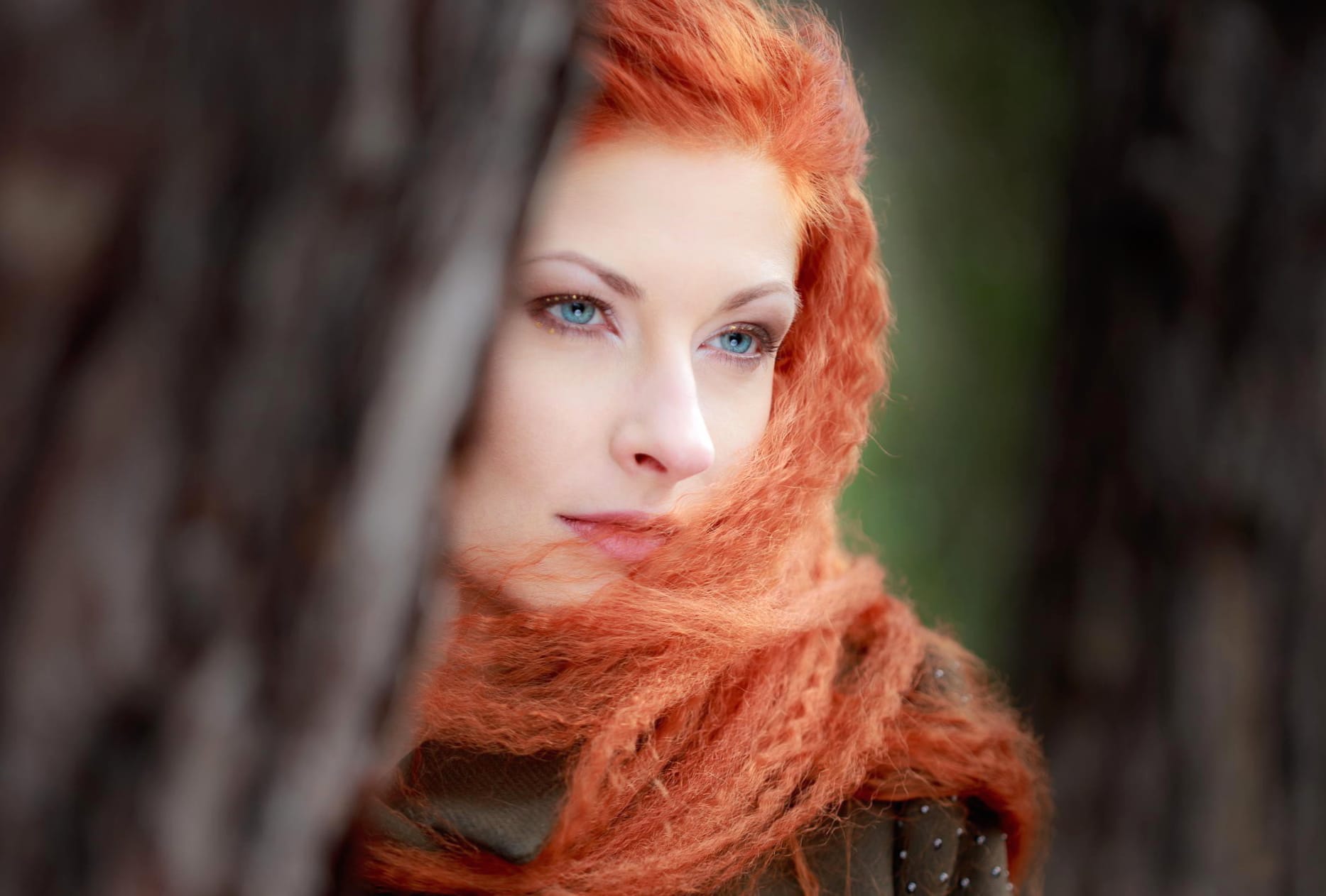 Mystic Gaze Red-Haired Model at 1680 x 945 HD size wallpapers HD quality