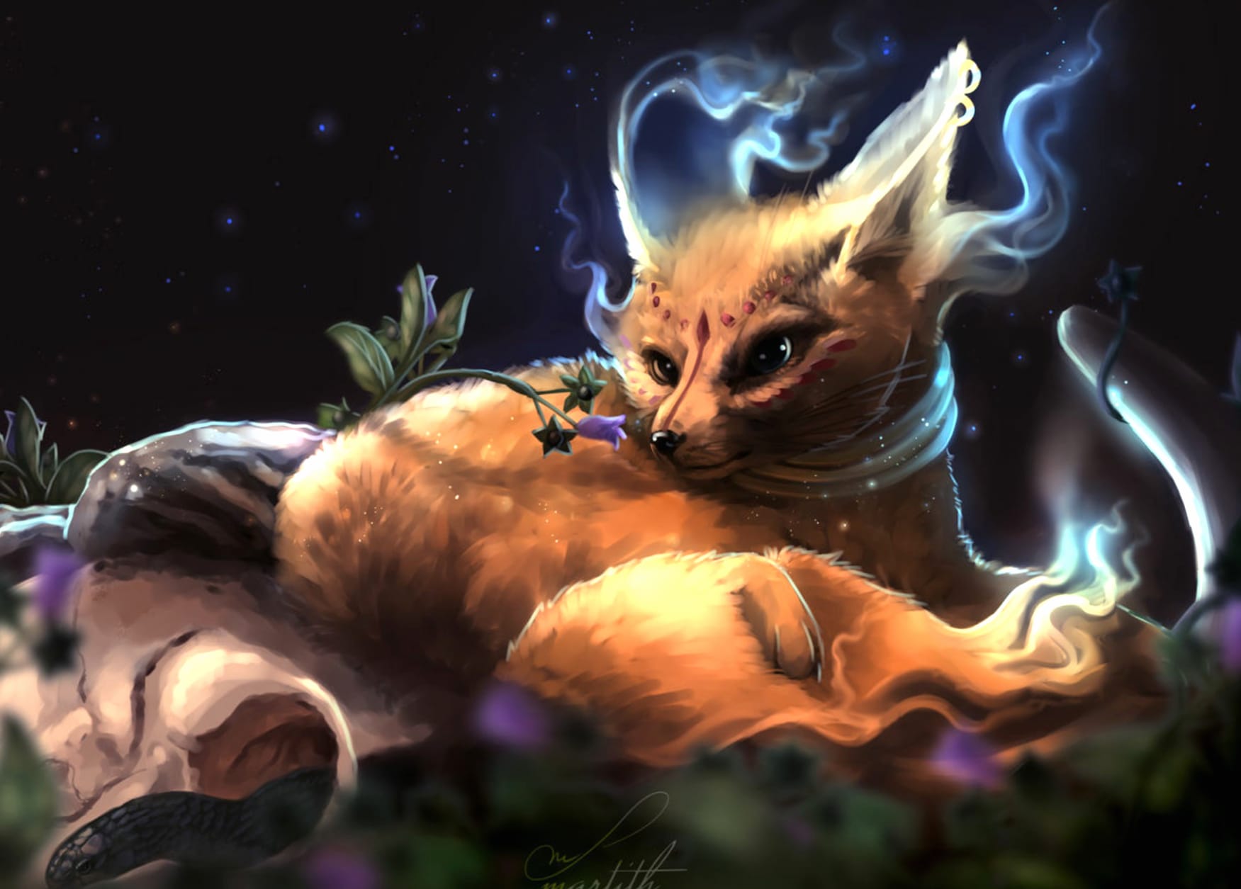 Mystical Fox Fantasy at 1280 x 720 HD size wallpapers HD quality