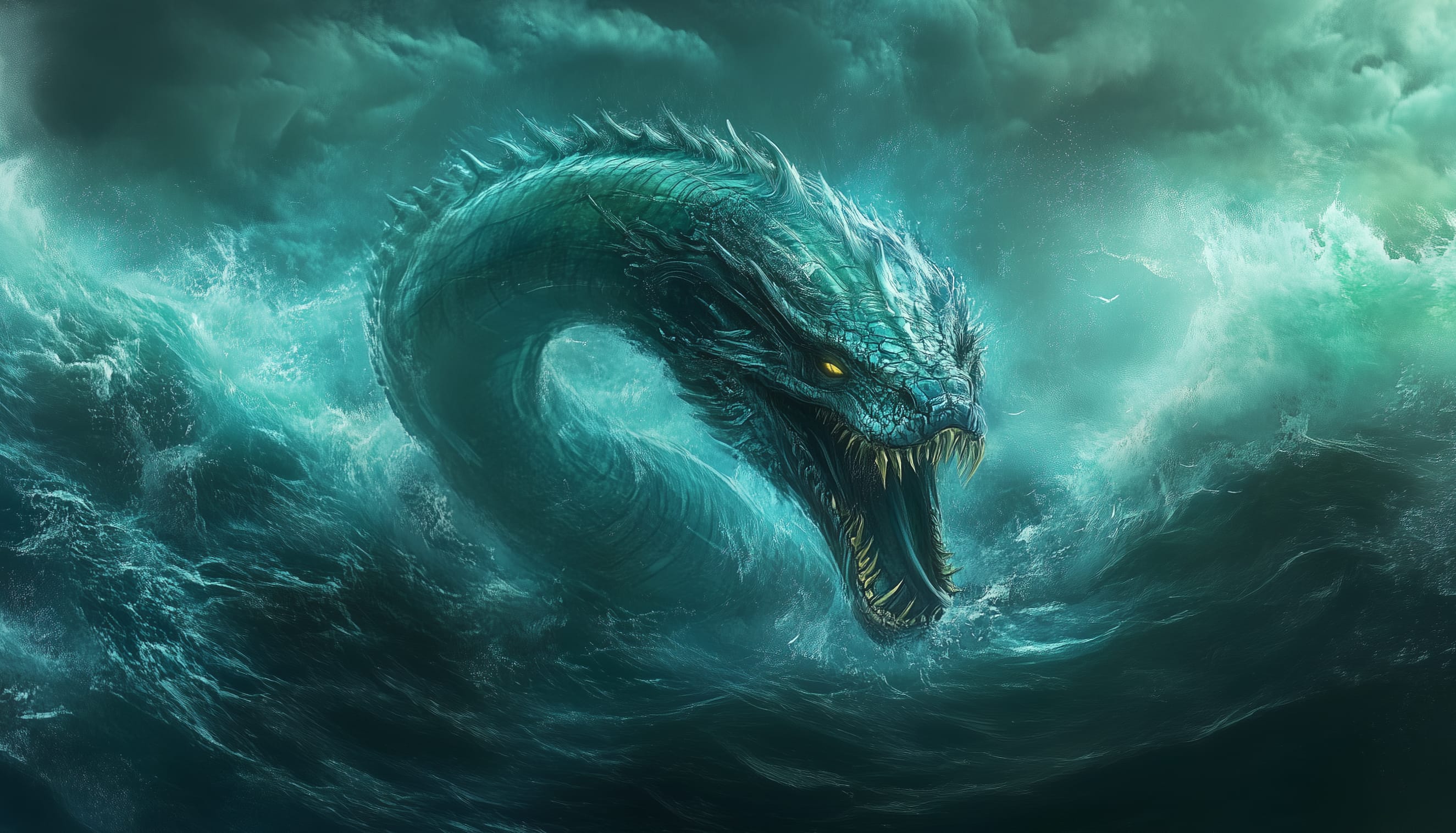 Mythical Sea Serpent at 1152 x 864 size wallpapers HD quality