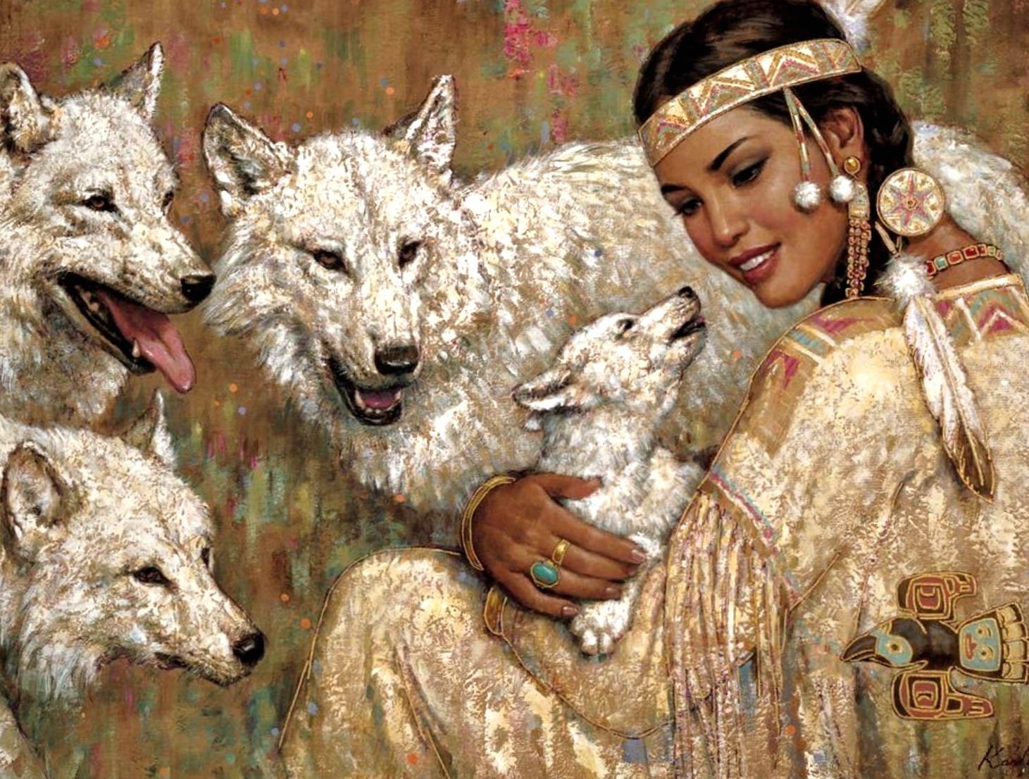 Native American Spirit Wolves wallpapers HD quality