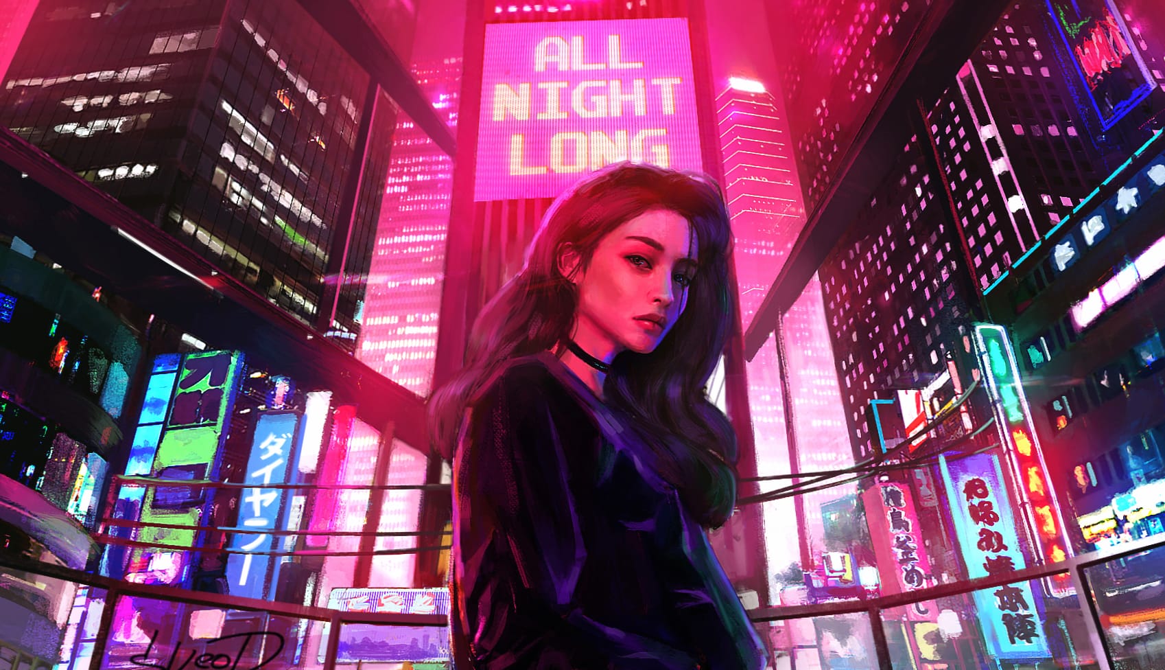 Neon Chillwave Retro at 1600 x 1200 size wallpapers HD quality