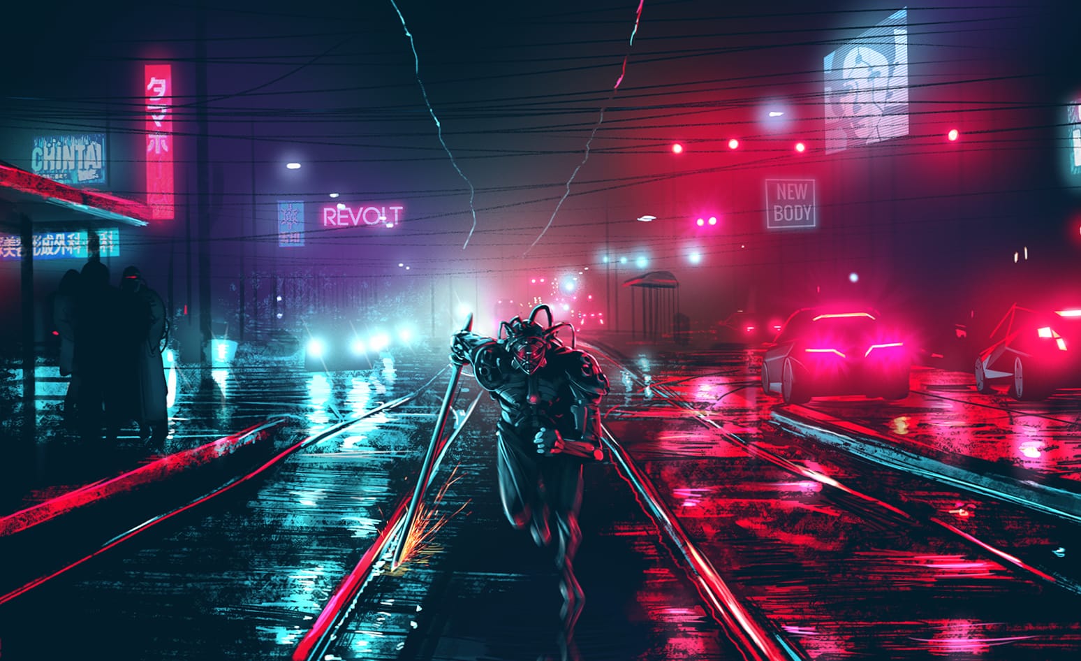 Neon Cyberpunk Sci-Fi wallpapers HD quality