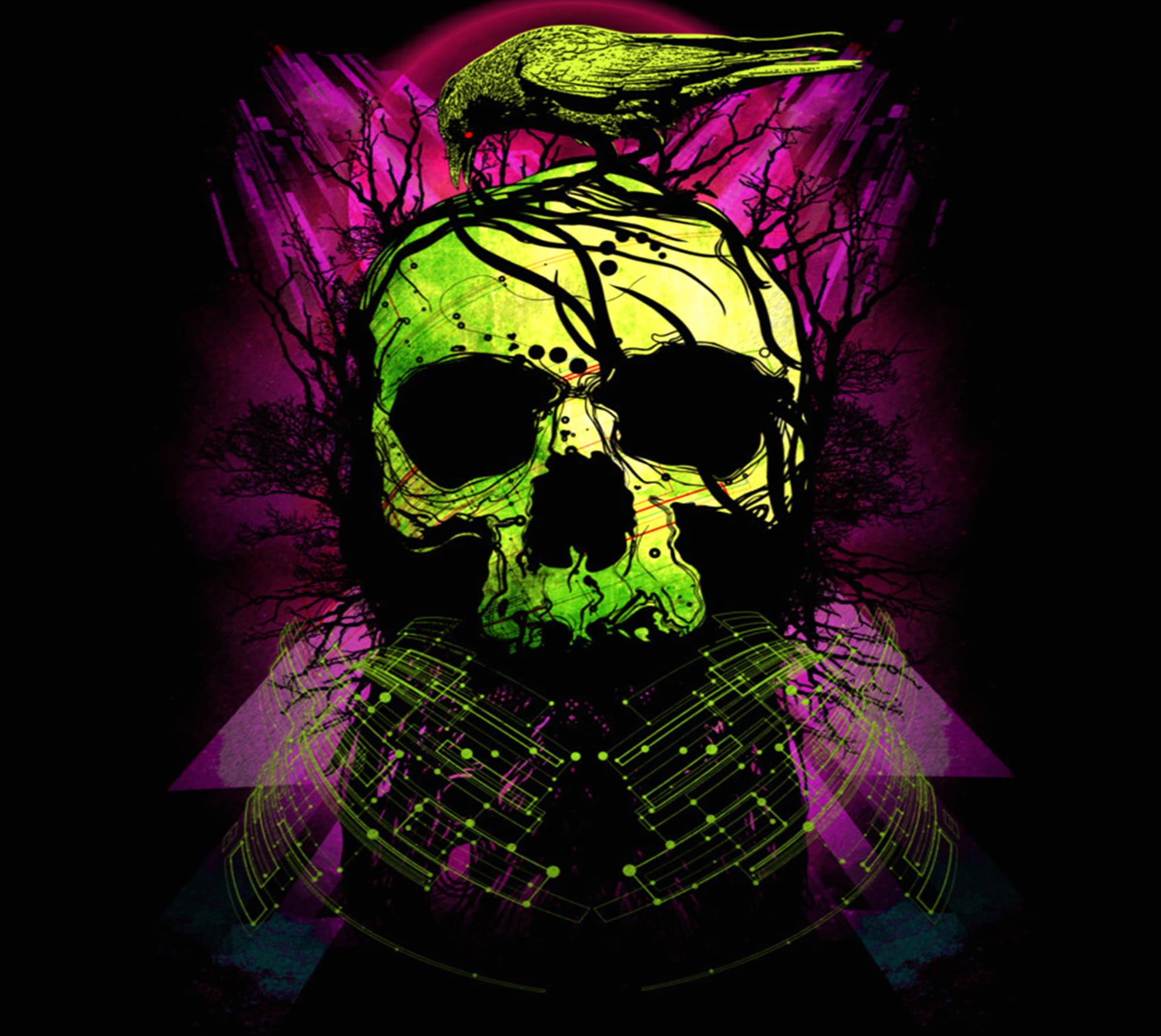 Neon Skull - Dark wallpapers HD quality