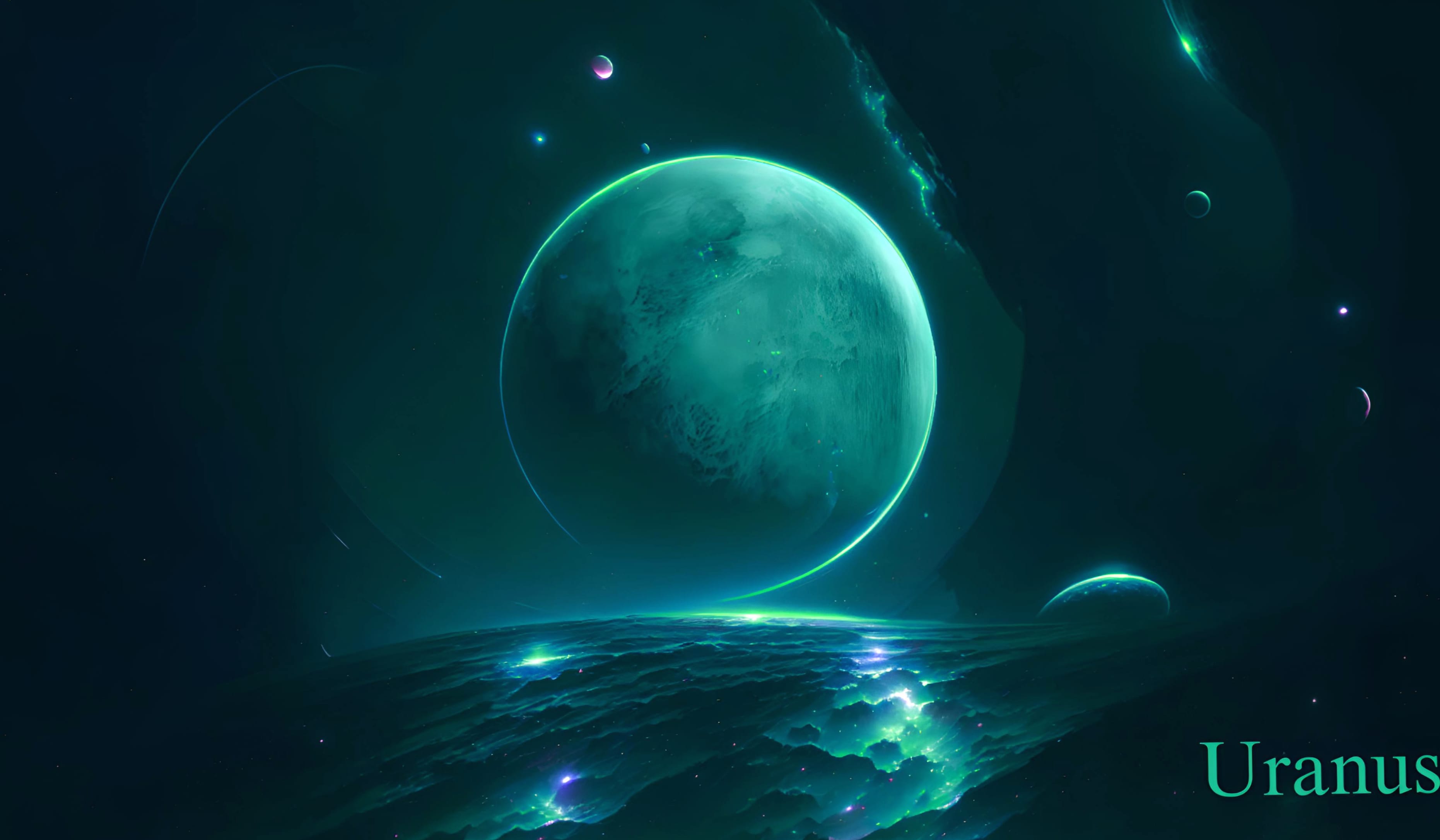 Neon Uranus at 2560 x 1440 HD size wallpapers HD quality