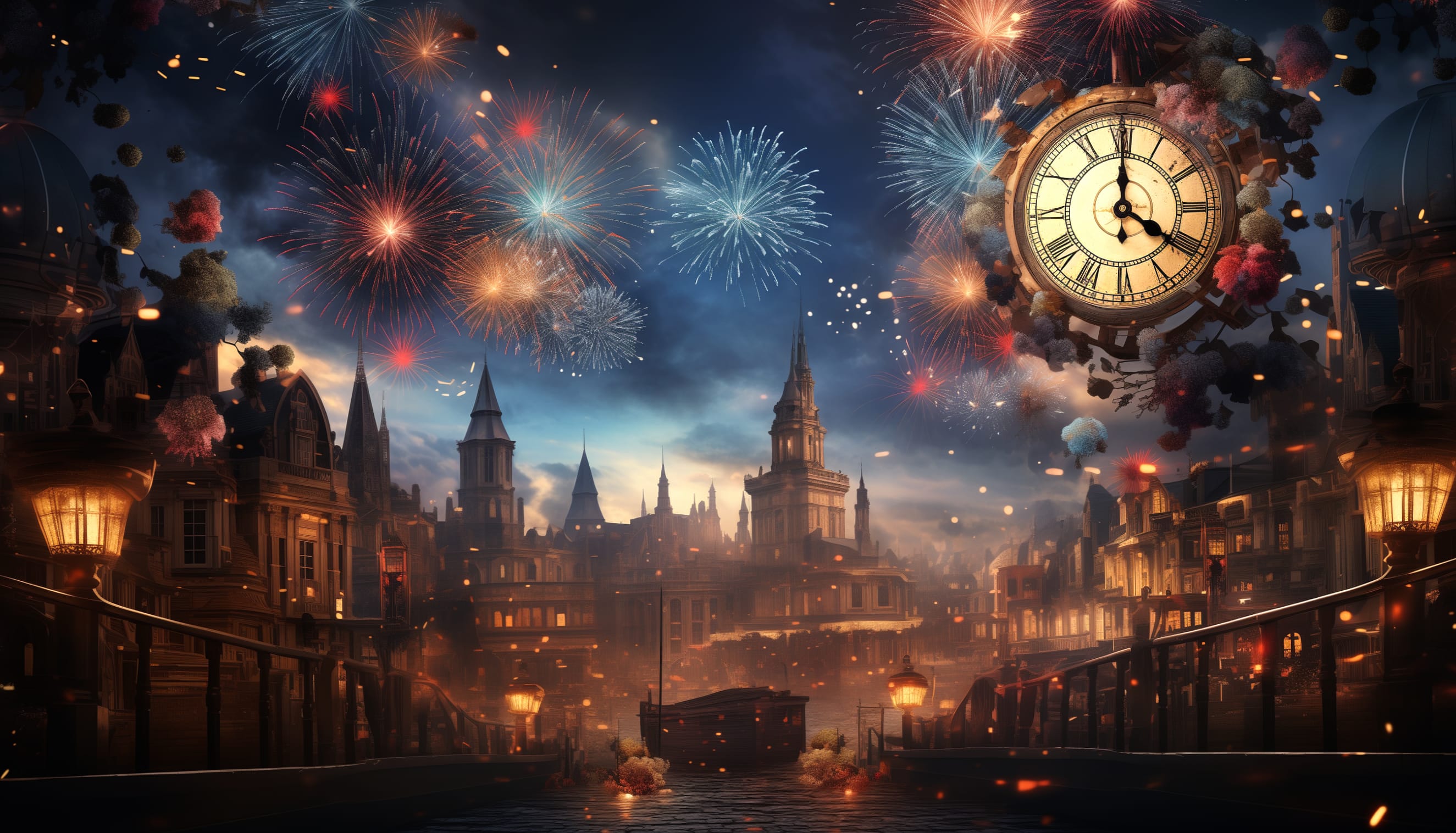 New Year Fireworks Celebration wallpapers HD quality