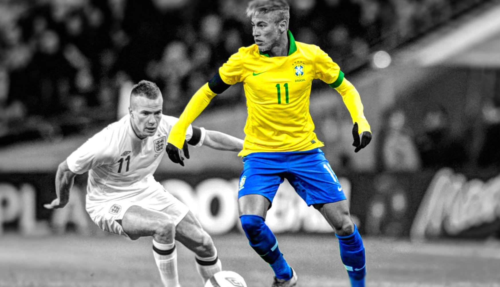 Neymar in Action HD Sports Wallpaper at 1366 x 768 HD size wallpapers HD quality