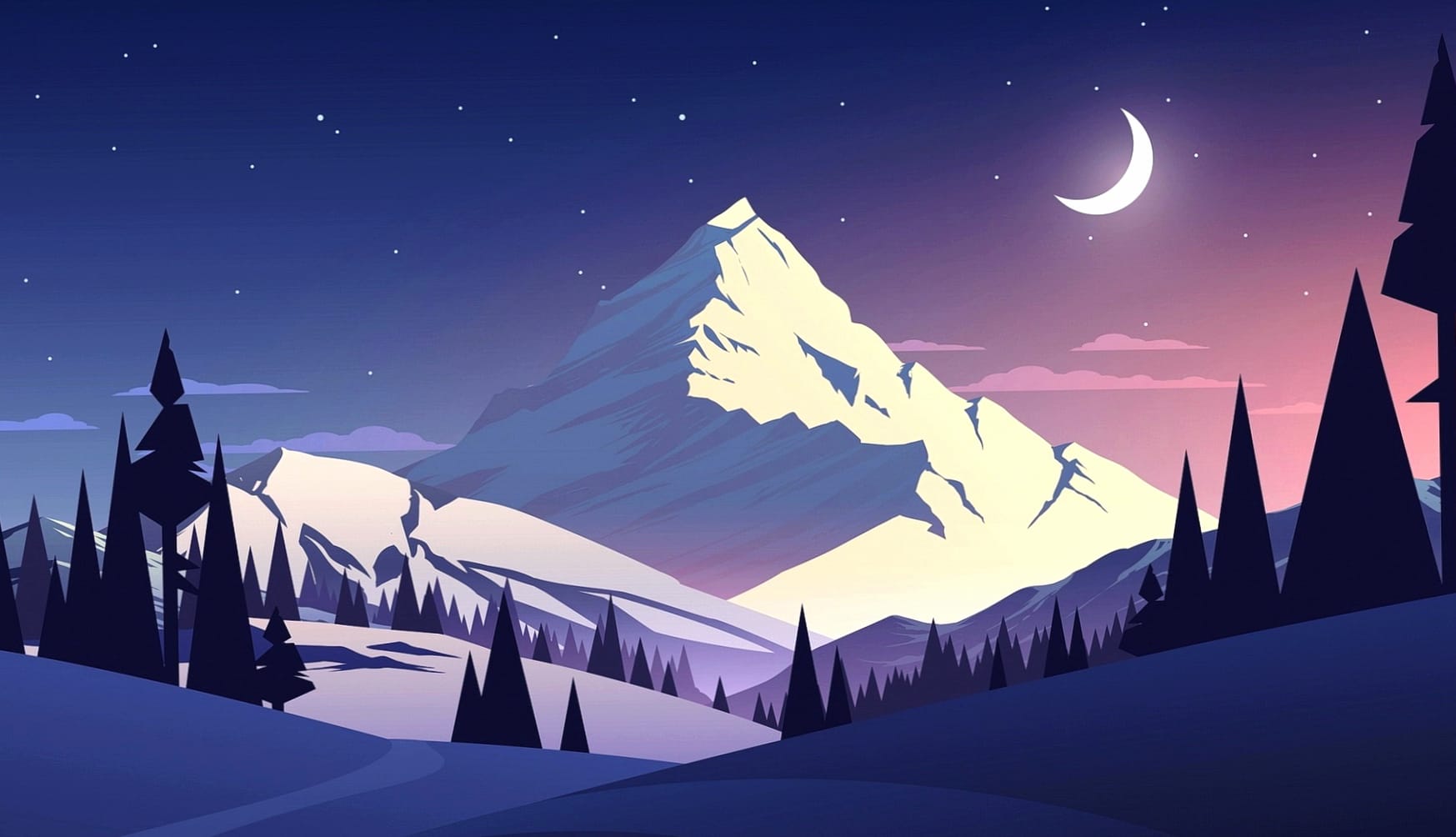 Night Artistic Mountain wallpapers HD quality