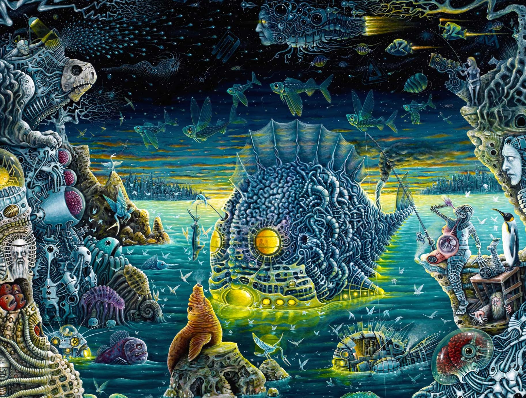 Ocean Creepy Horror Dark Artistic Psychedelic wallpapers HD quality