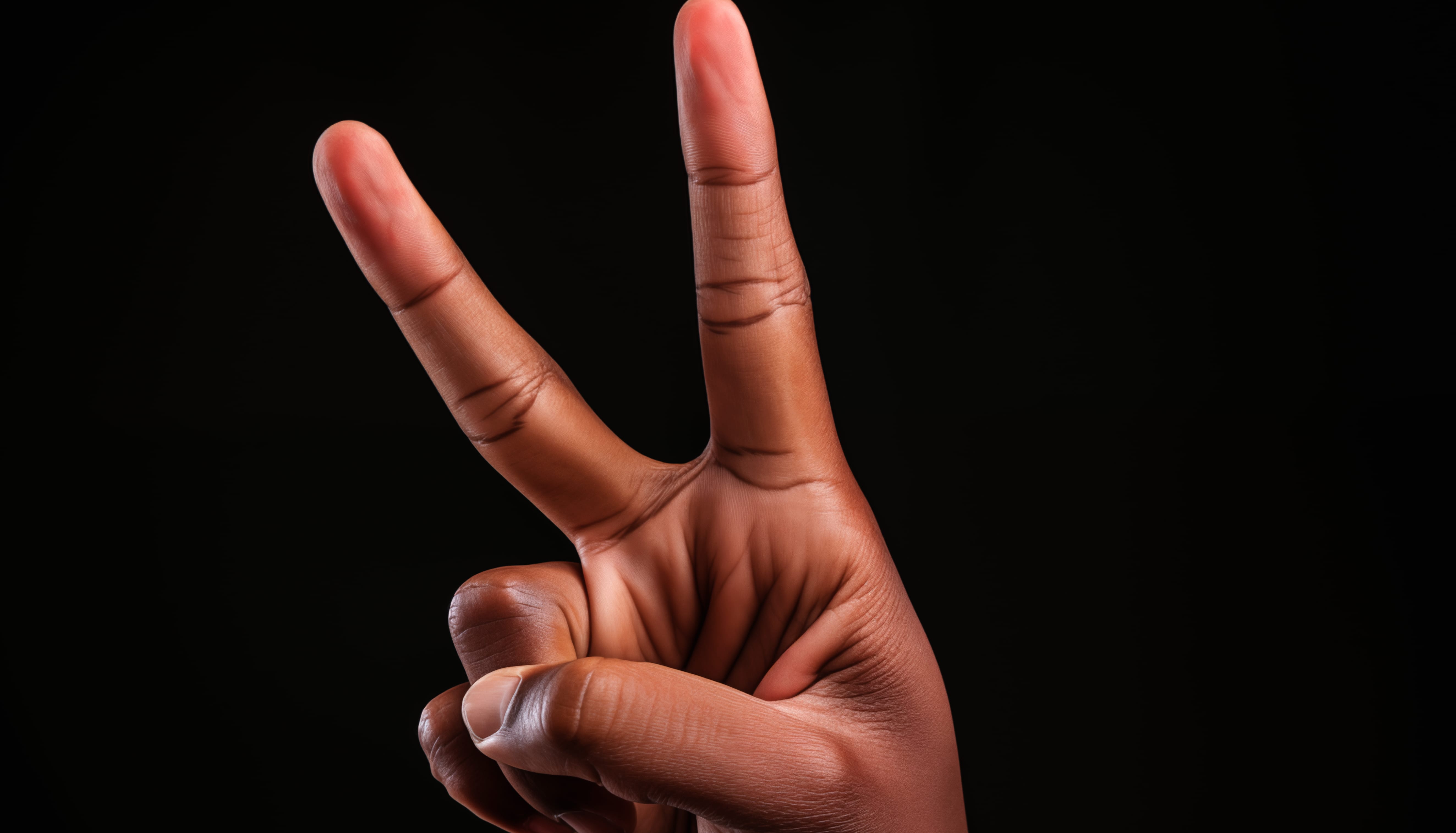 Peace Sign Gesture at 320 x 480 iPhone size wallpapers HD quality