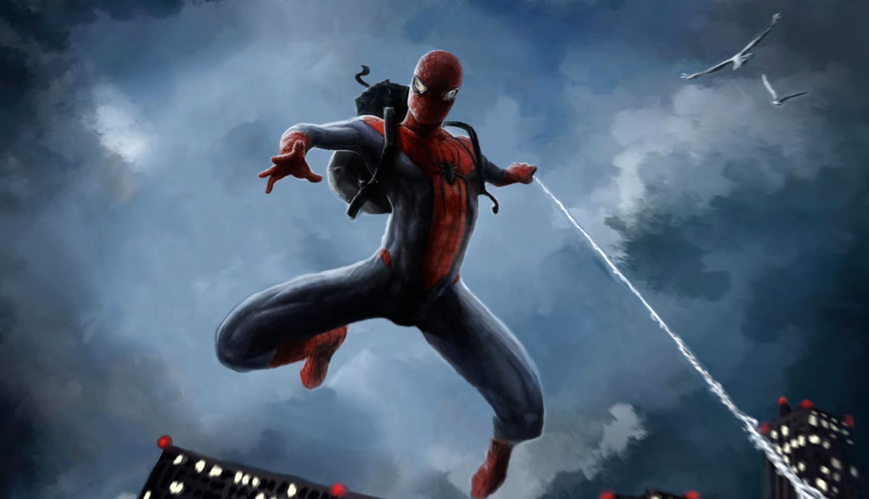 Peter Parker as Spider Man HD Comic Wallpaper at 1366 x 768 HD size wallpapers HD quality