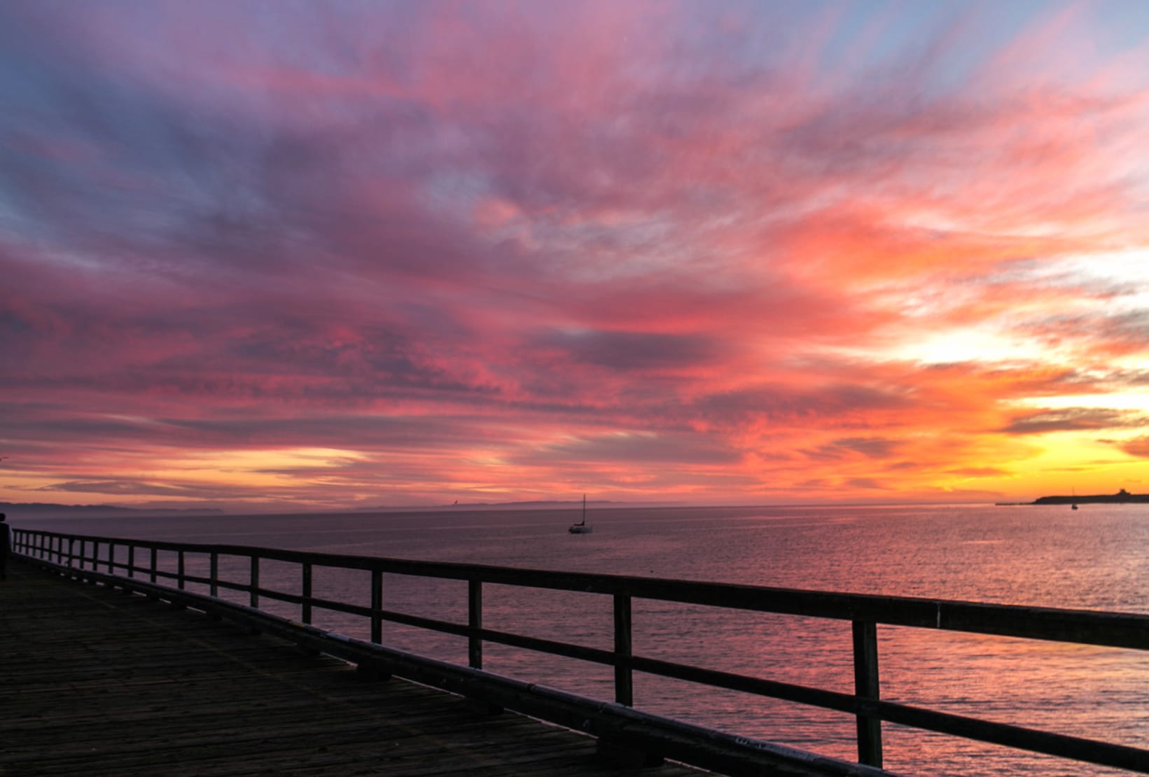 Pier Orange (Color) Pink Sky Earth Photography Sunset Wallpaper wallpapers HD quality