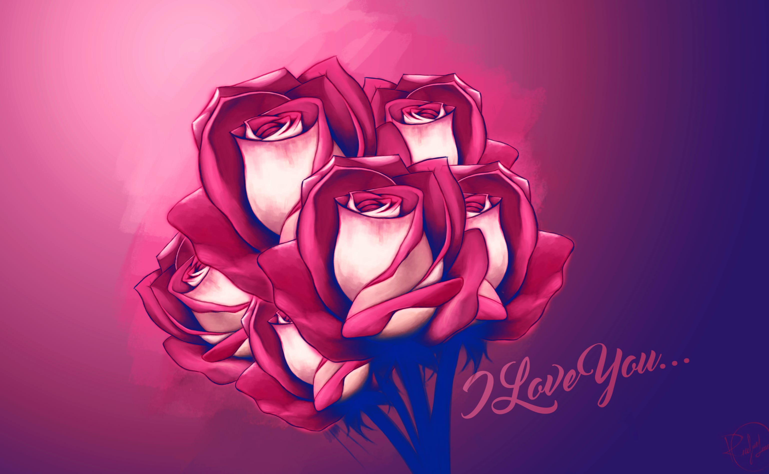 Pink Rose Artistic Love wallpapers HD quality