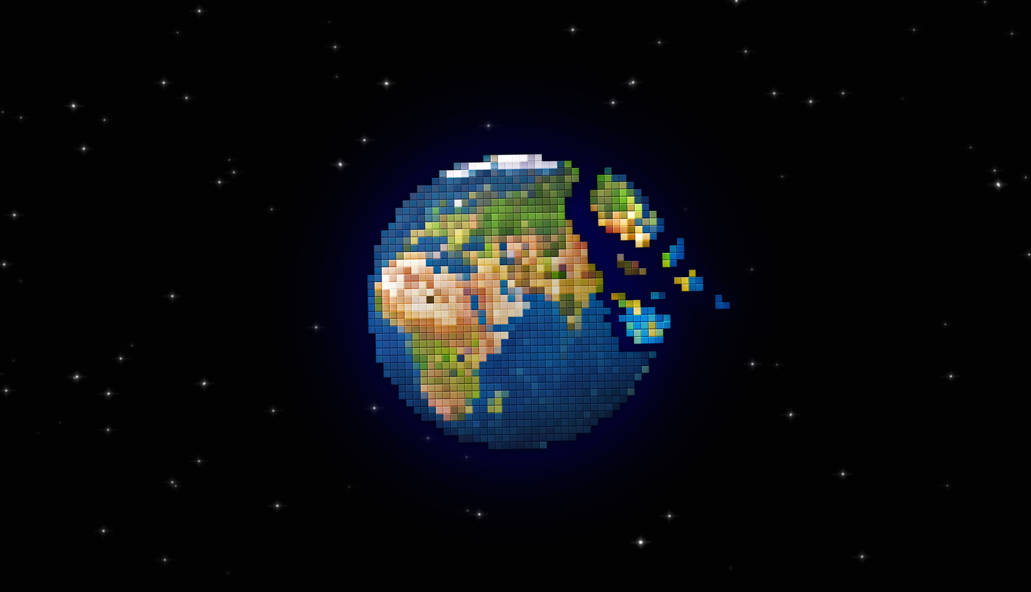 Pixel Earth wallpapers HD quality