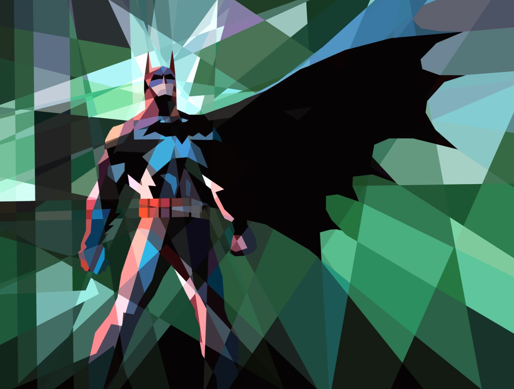 Polygon Facets Comic Batman wallpapers HD quality