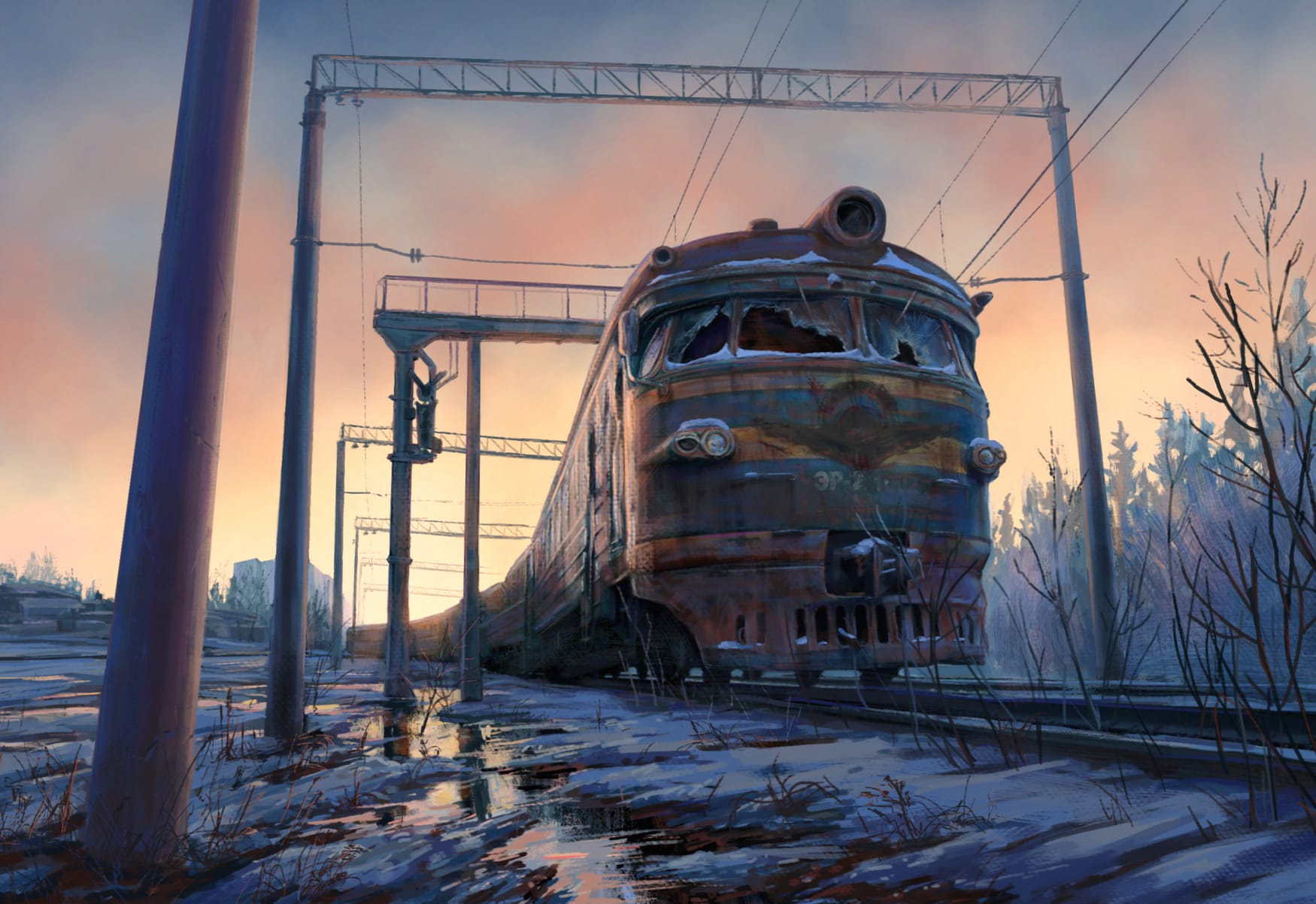 Post-Apocalyptic Sci-Fi Train wallpapers HD quality