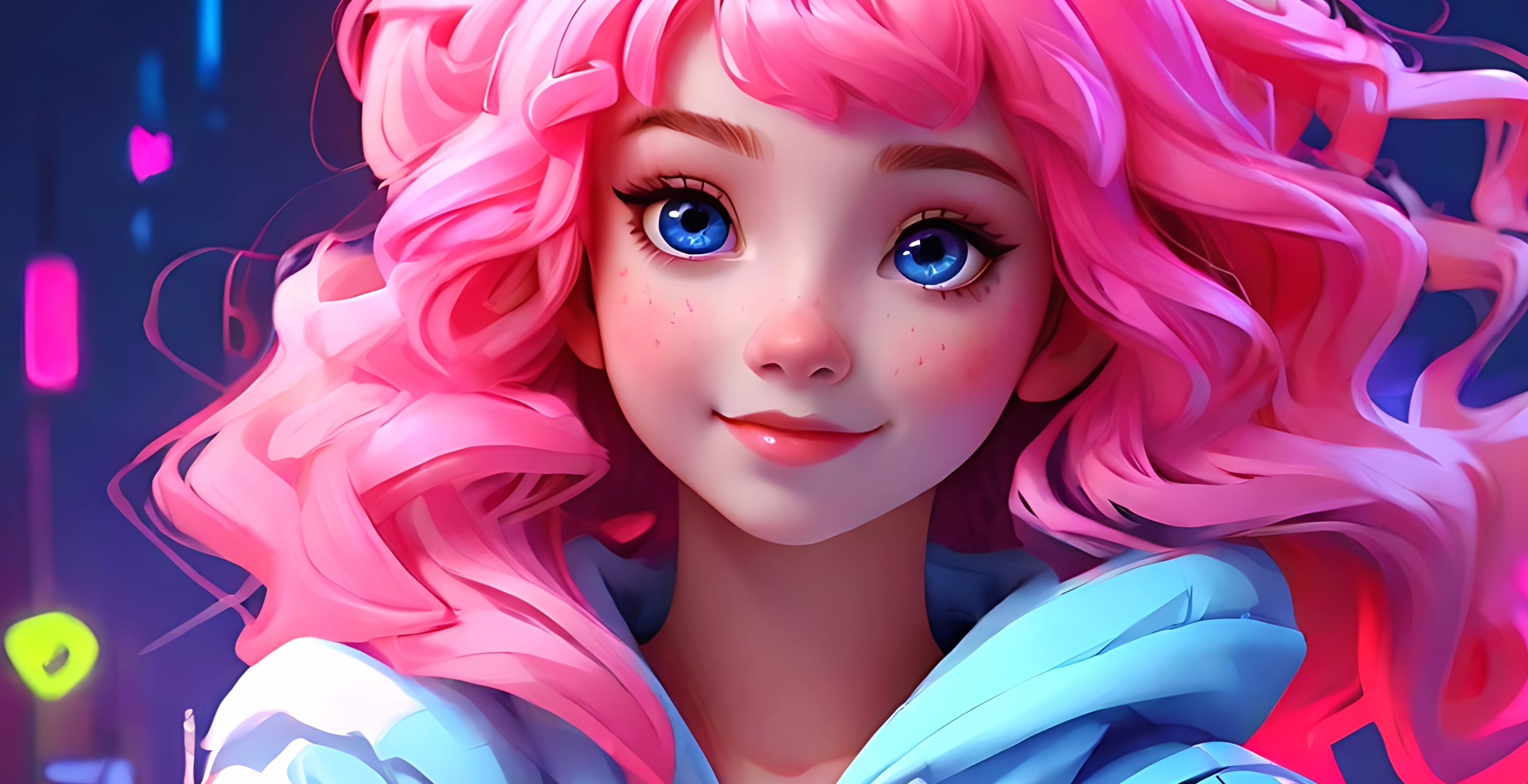 pretty pink hair wallpapers HD quality