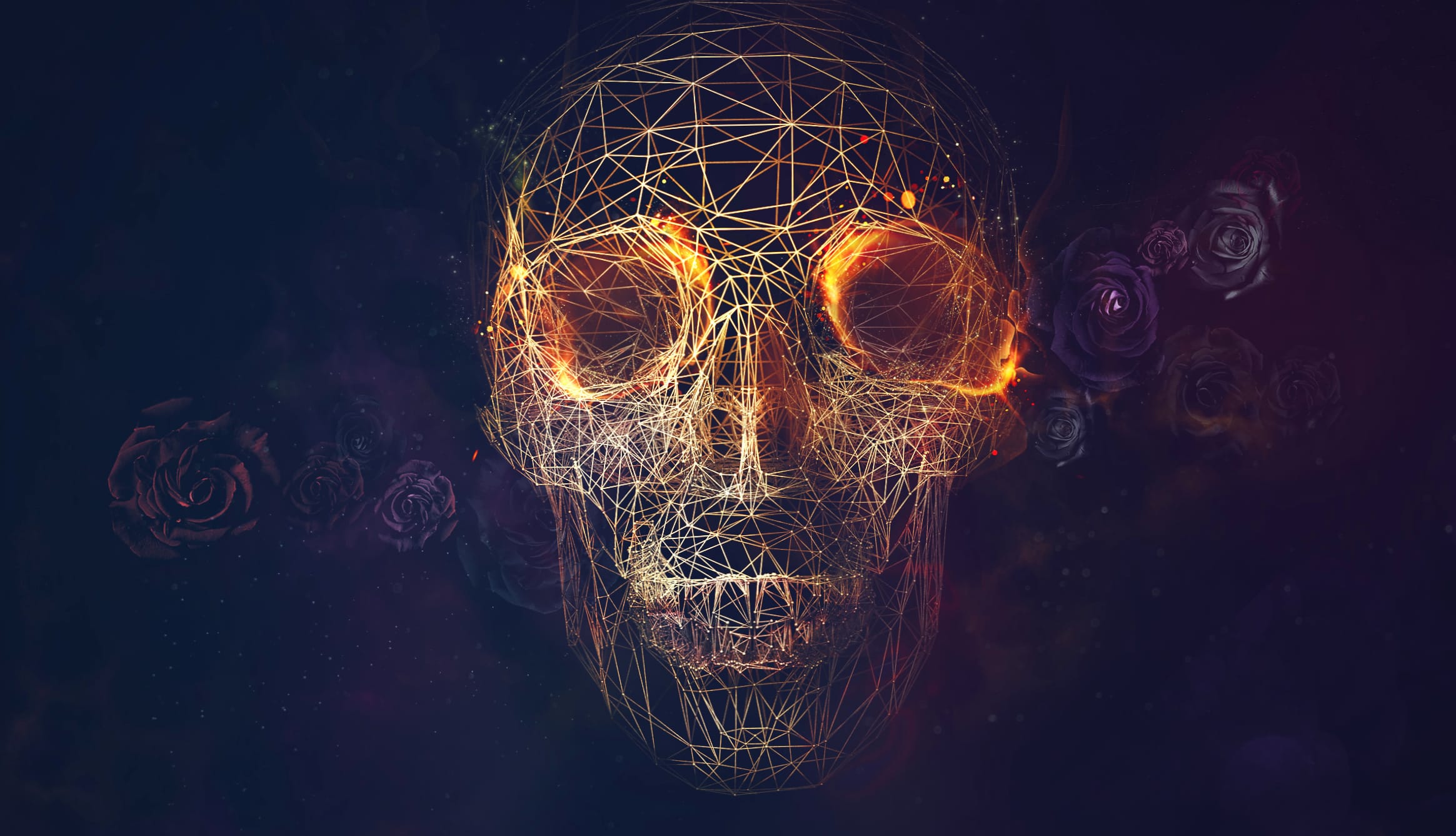 Psychedelic Skull Artistic CGI wallpapers HD quality