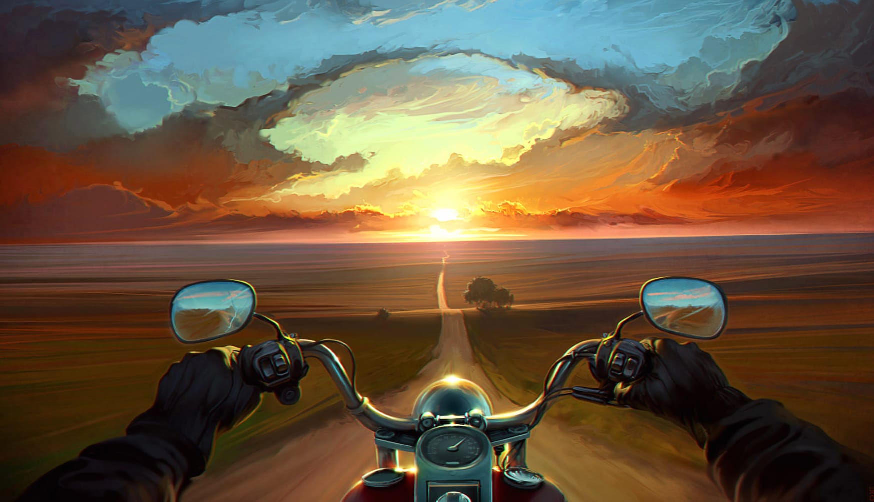 Psychedelic Sunset Ride - wallpapers HD quality