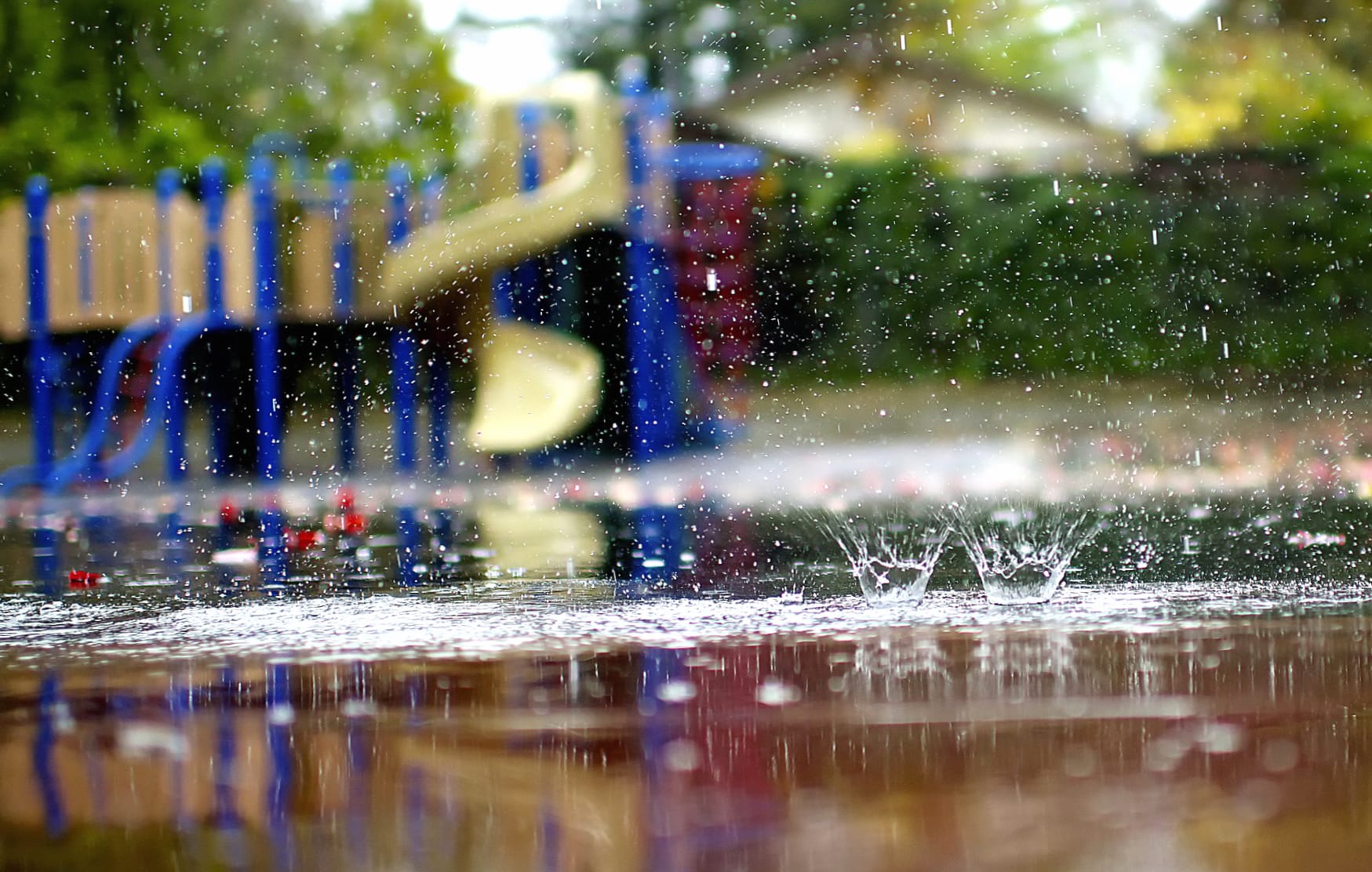 Rainy Playground Serenity - wallpapers HD quality