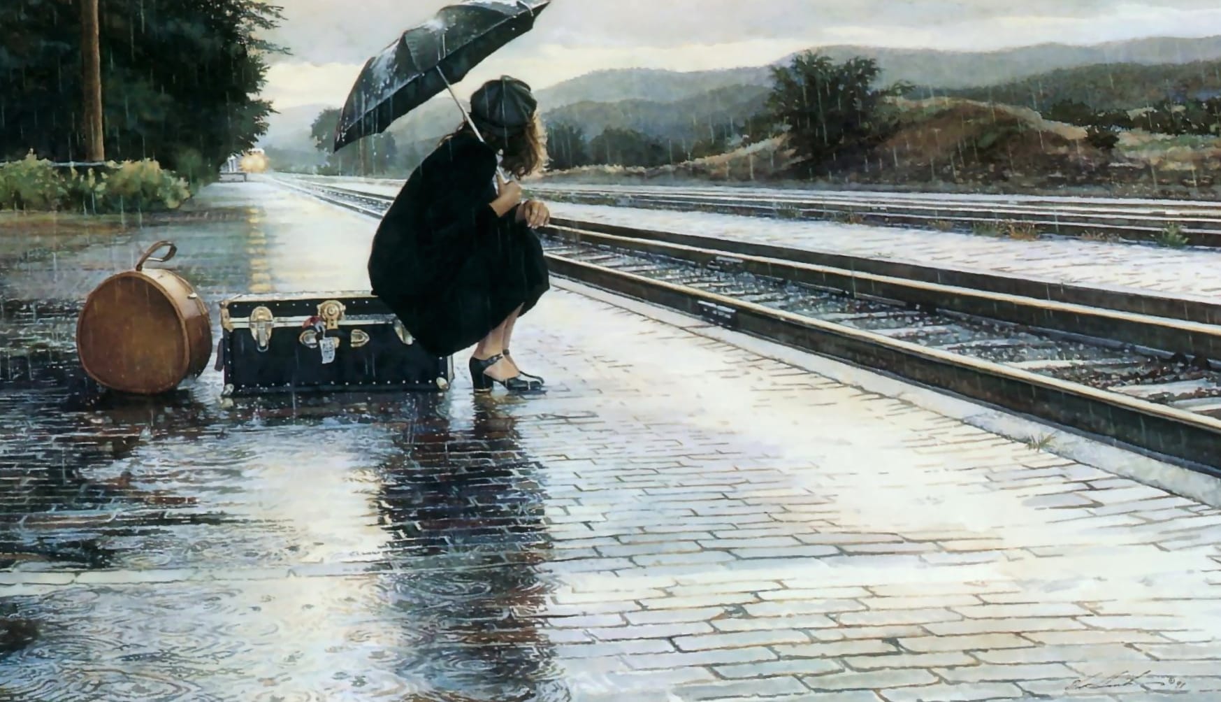 Rainy Reflective Journey - at 1680 x 945 HD size wallpapers HD quality