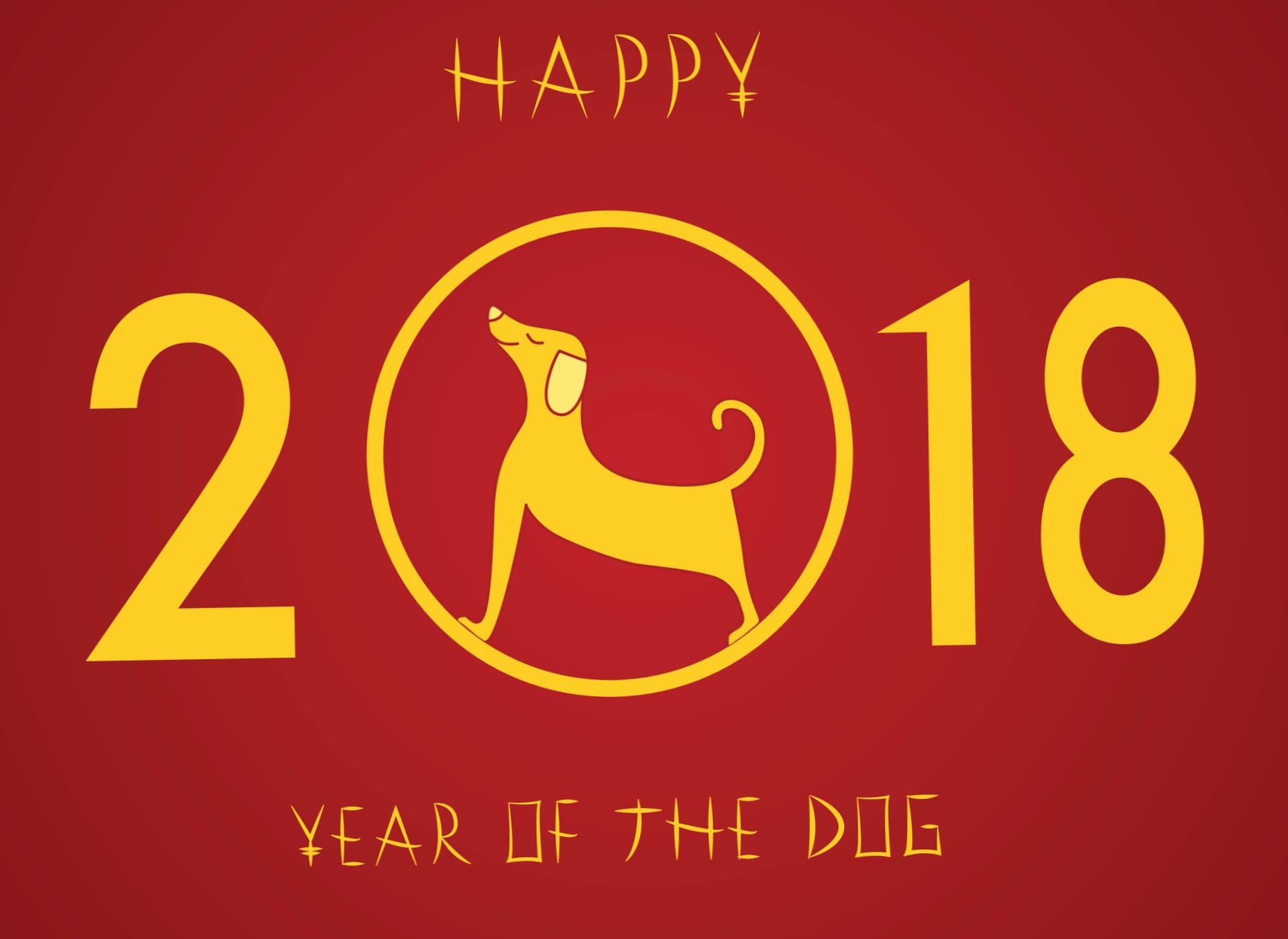 Red Dog New Year Holiday Chinese New Year wallpapers HD quality