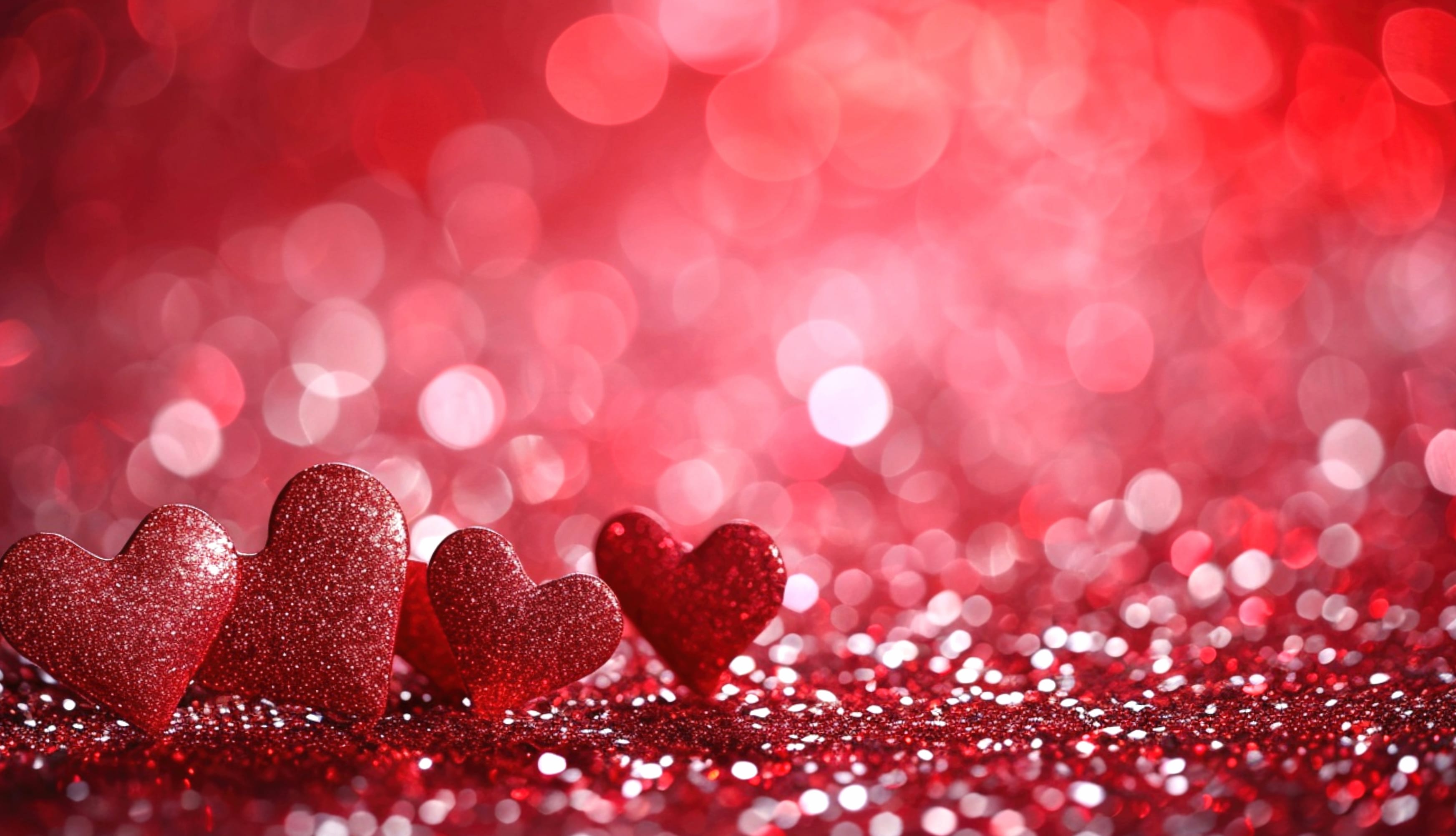 Red hearts Glitter background wallpapers HD quality