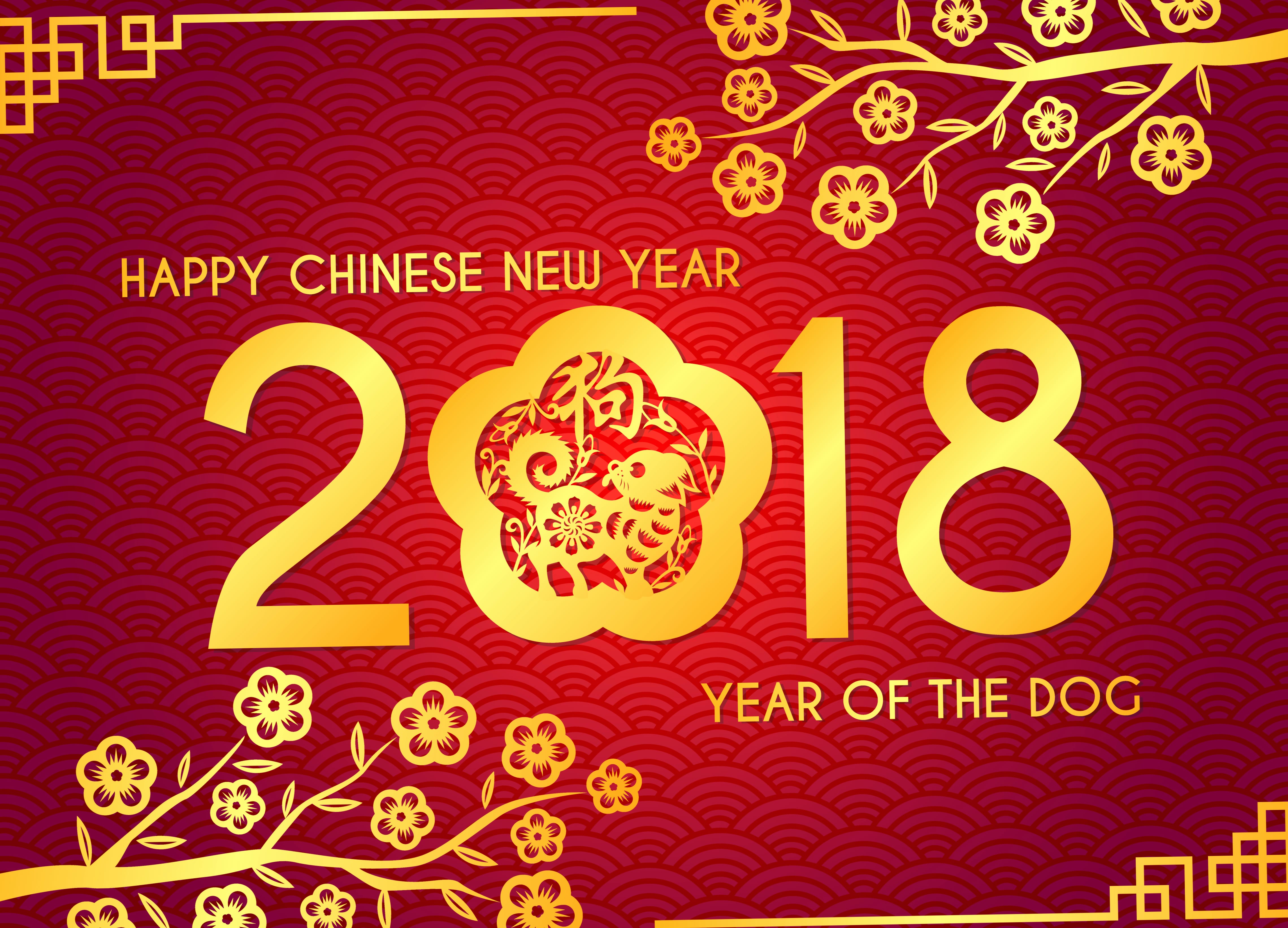 Red New Year Holiday Chinese New Year wallpapers HD quality