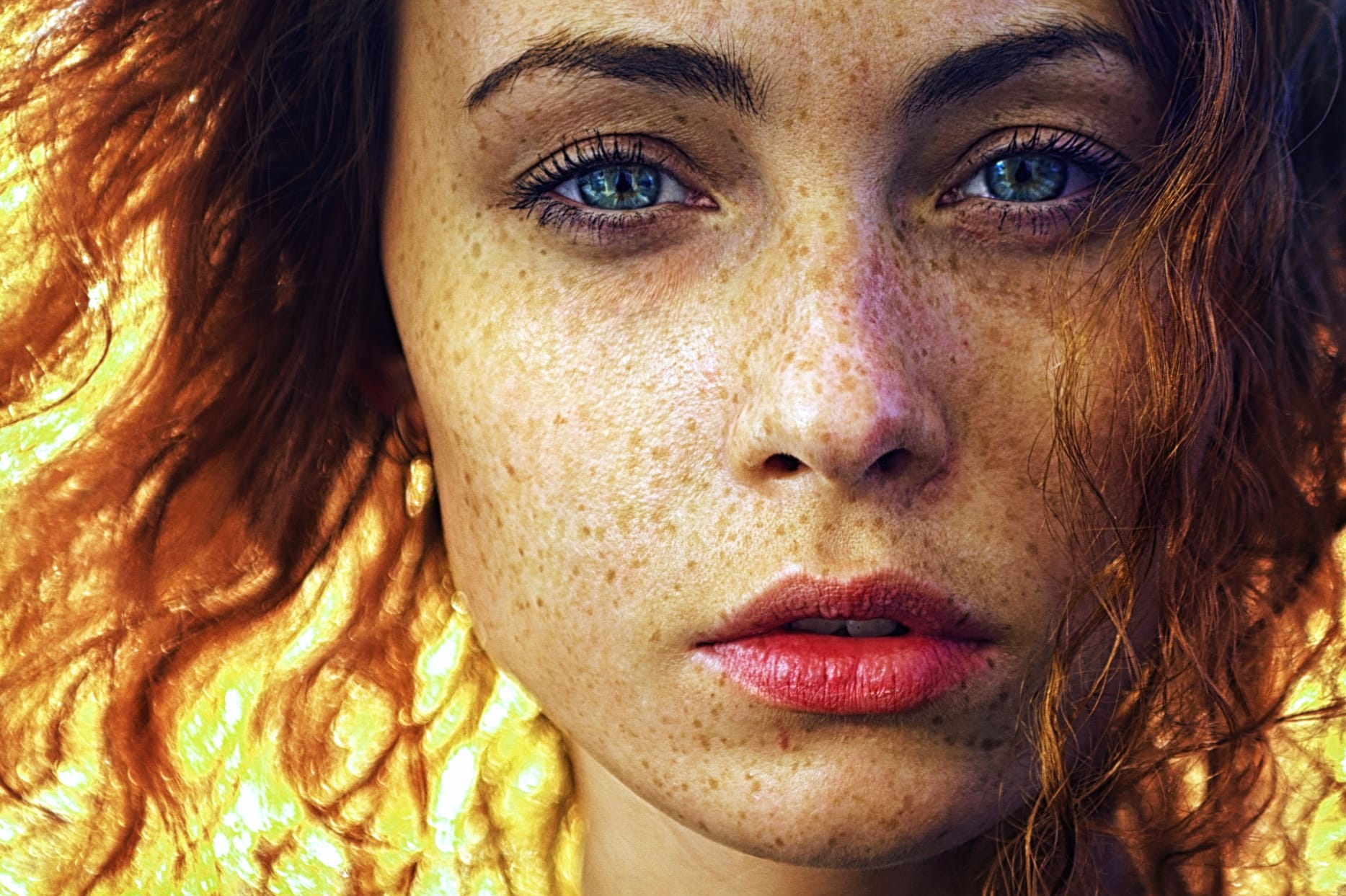 Redhead Radiance A Freckled Vision in HD wallpapers HD quality