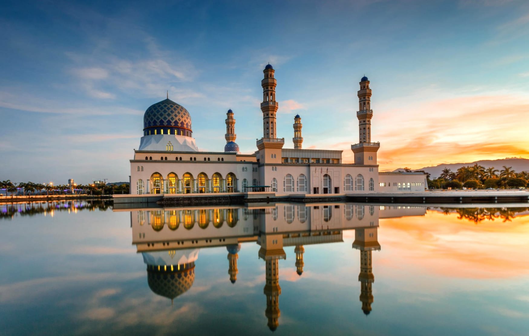 Religious Kota Kinabalu City Mosque wallpapers HD quality