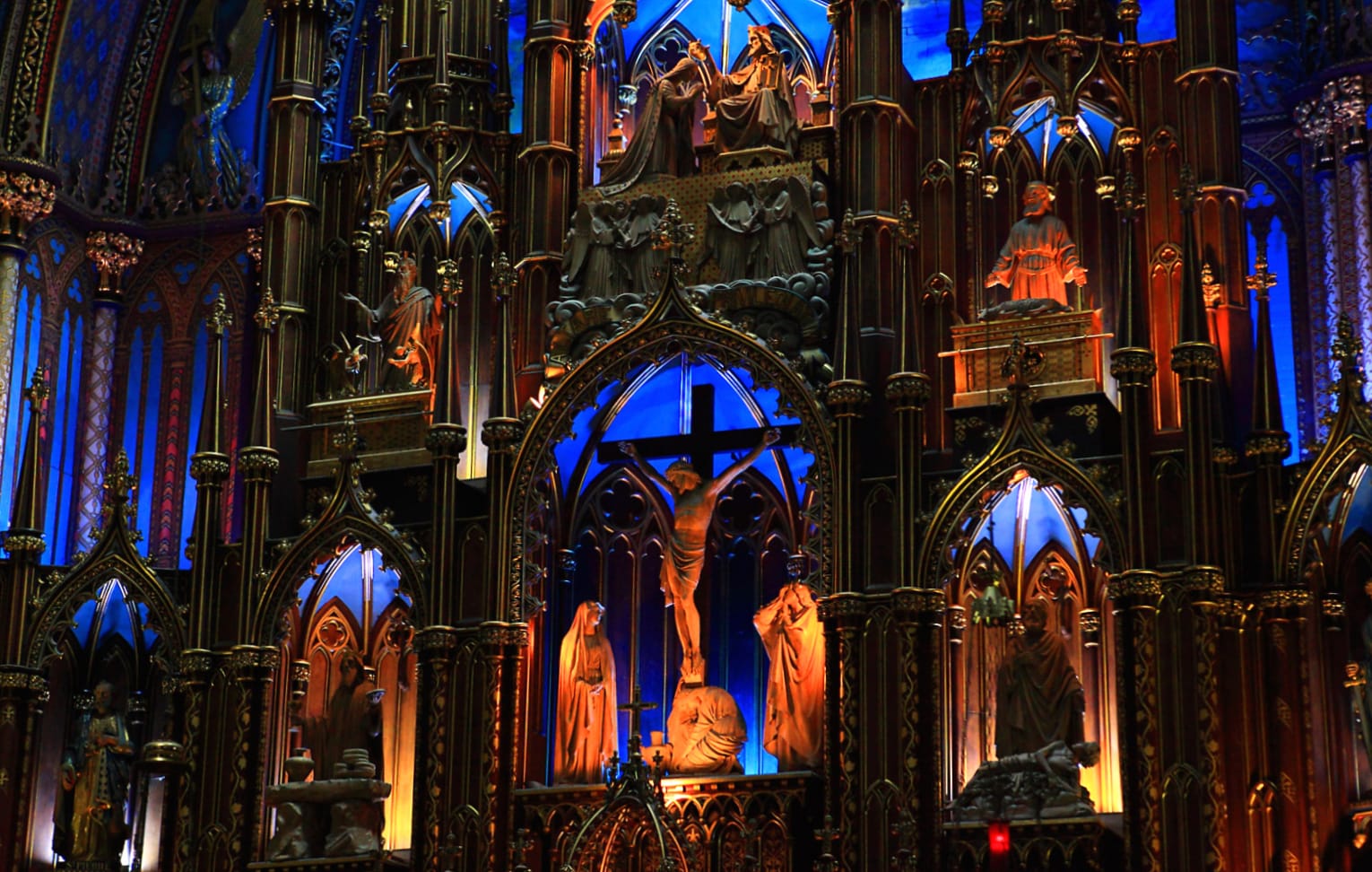 Religious Notre-Dame Basilica Of Montreal Wallpaper at 320 x 480 iPhone size wallpapers HD quality