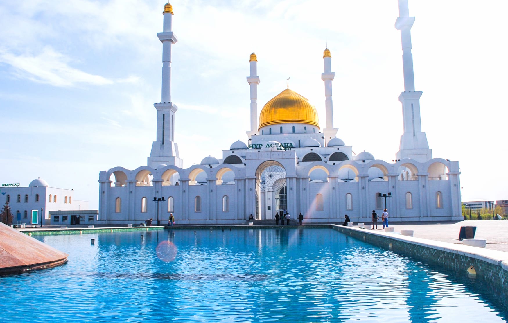 Religious Nur-Astana Mosque at 1600 x 900 HD size wallpapers HD quality